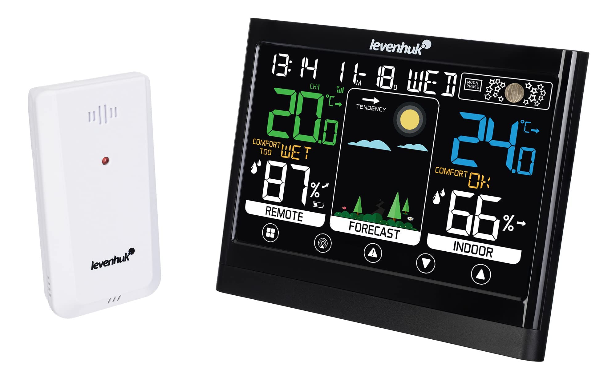 Levenhuk Wezzer Teo TH50 Thermohygrometer mit Funksensor