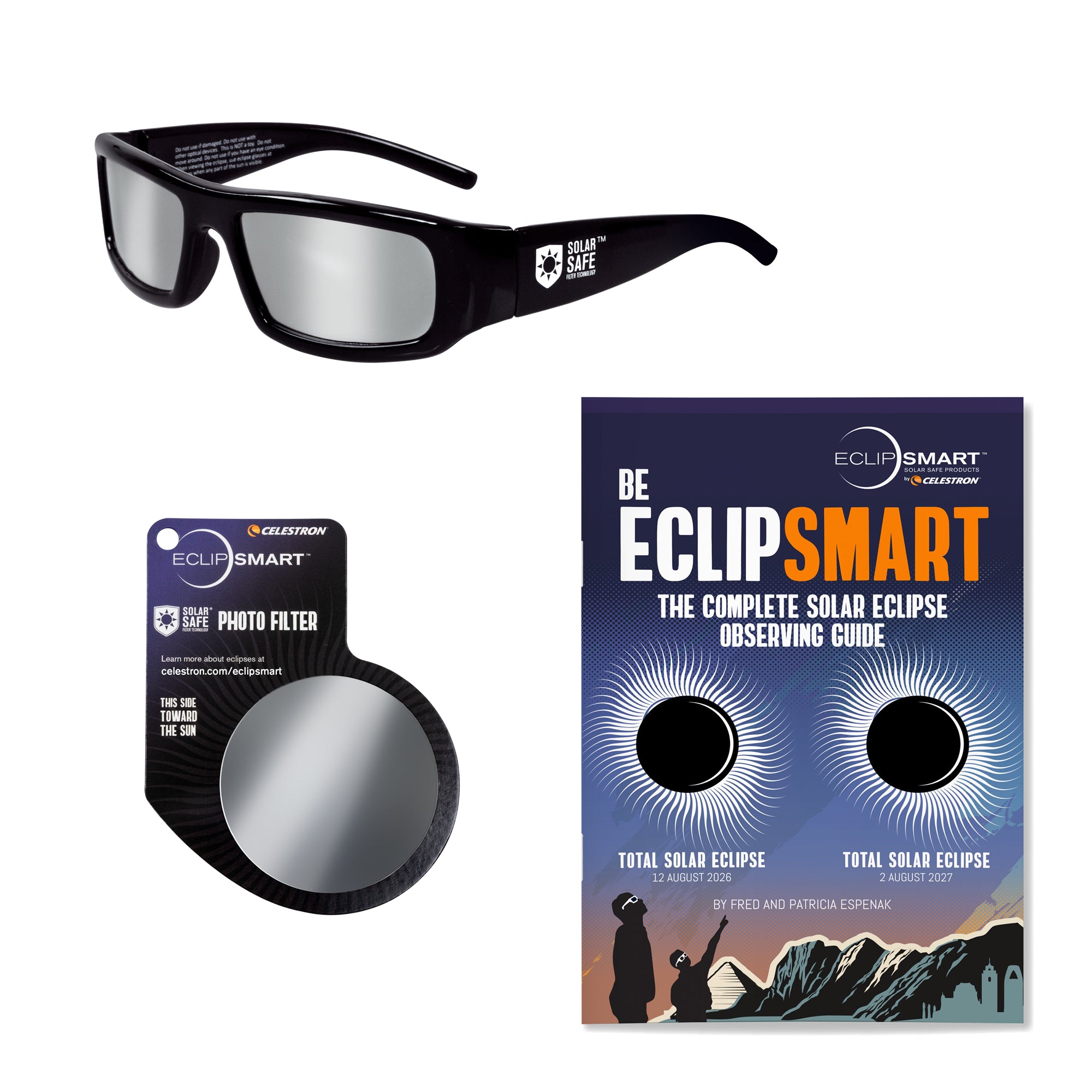 Celestron EclipSmart Sonnenfinsternis-Set 3-teilig mit Brille