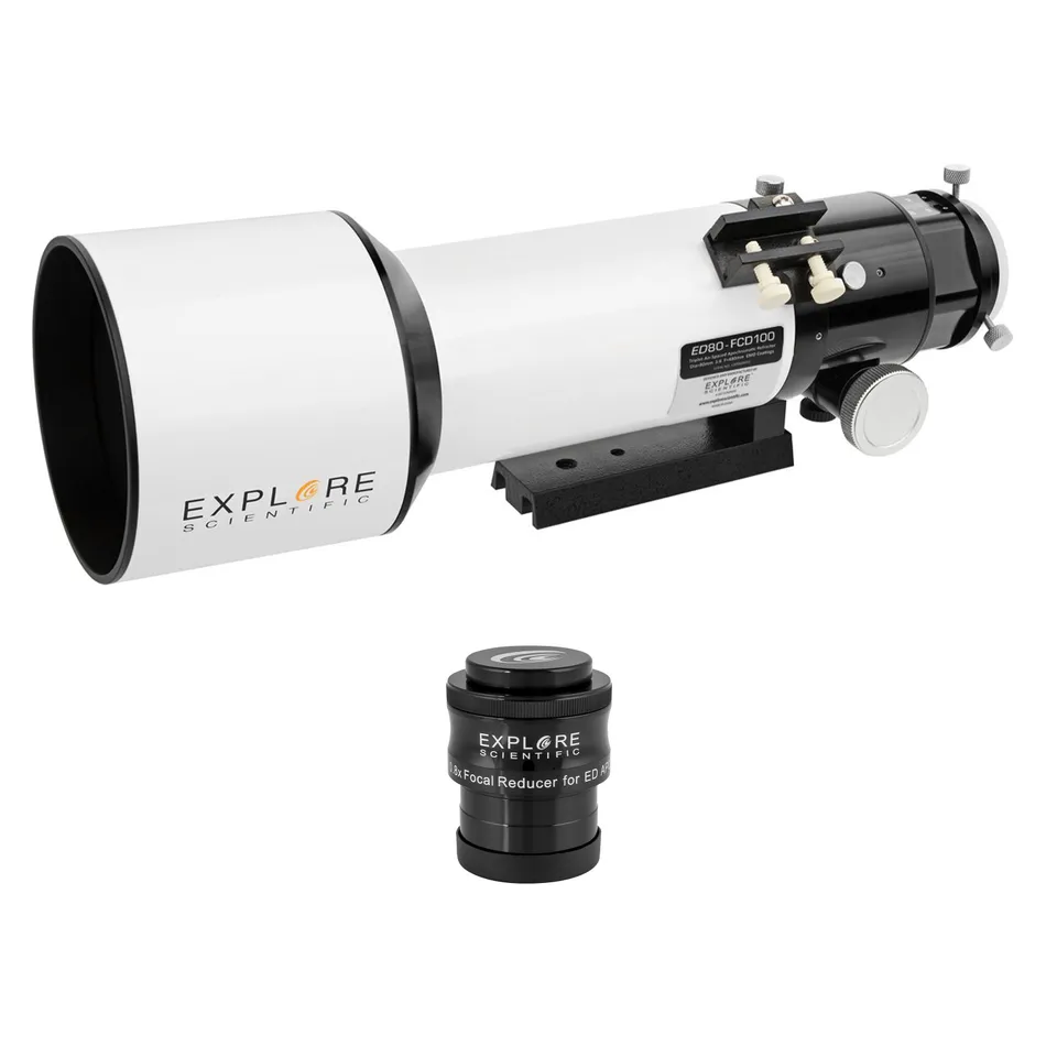 Explore Scientific ED80 FCD100 Triplet Refraktor Teleskop mit 0,8x Reducer