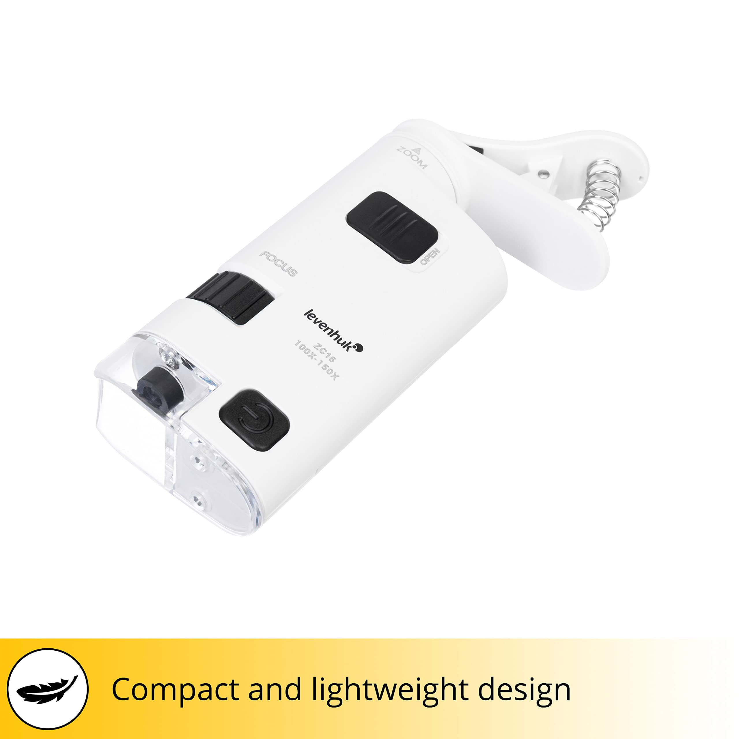 Levenhuk Zeno Cash ZC16 Taschenmikroskop 100-150x LED Clip