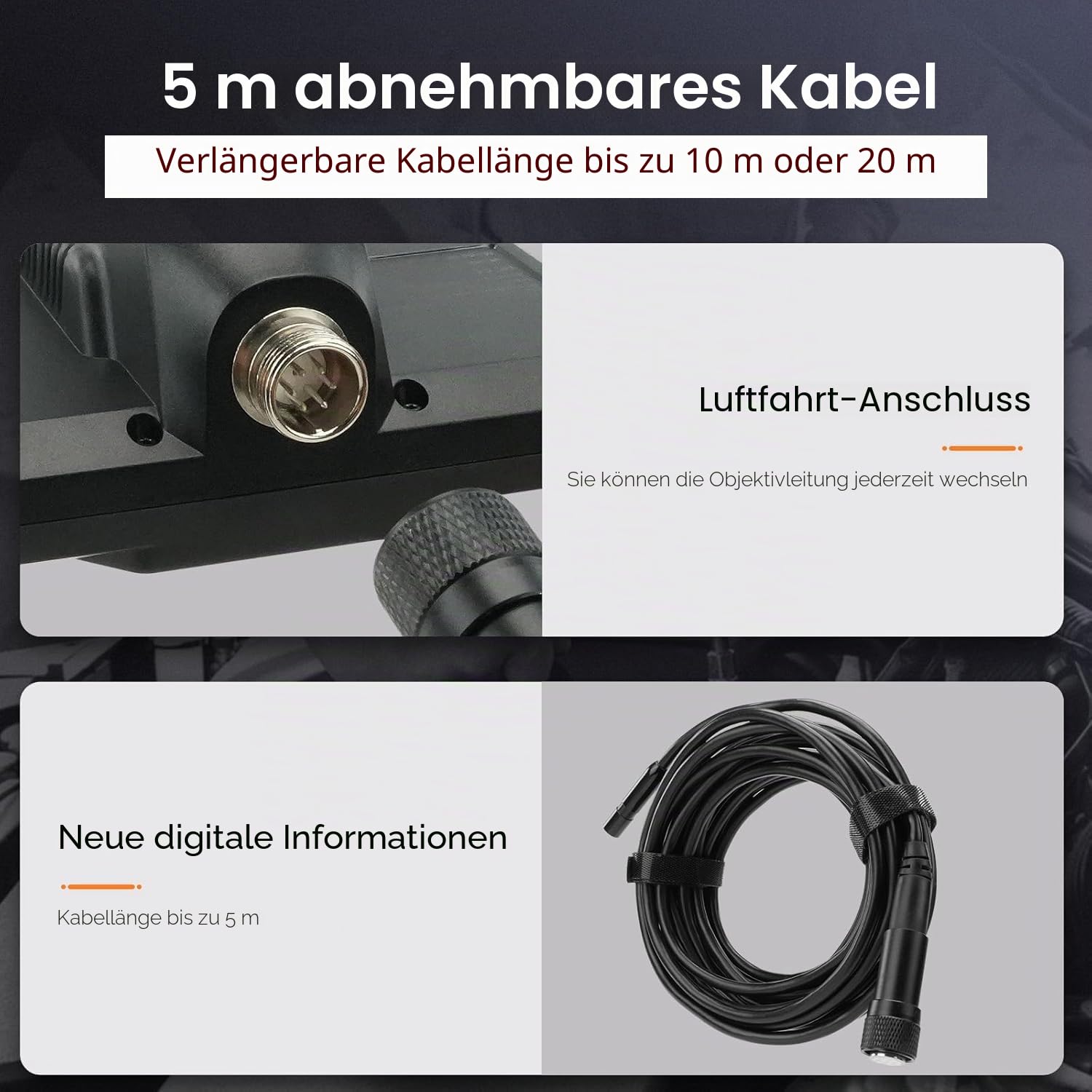 Svbony SM501 Endoskopkamera 4,3 Zoll IPS 5m