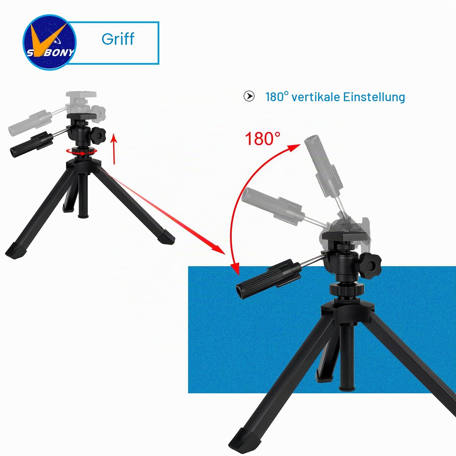 SVBONY SV146 Tischstativ Alu 1/4 Zoll bis 4,5 kg