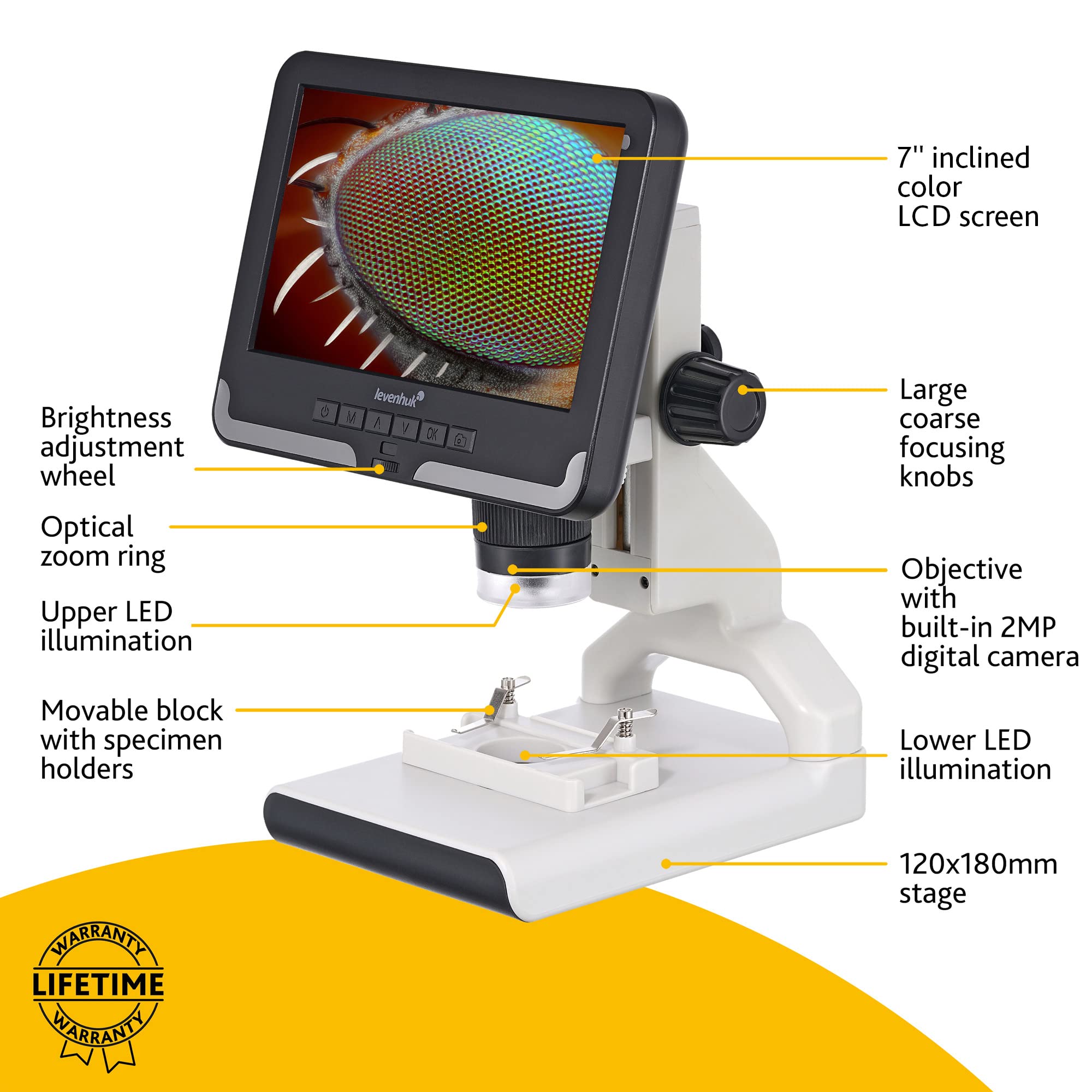 Levenhuk Rainbow DM700 LCD Digitalmikroskop 10-200x
