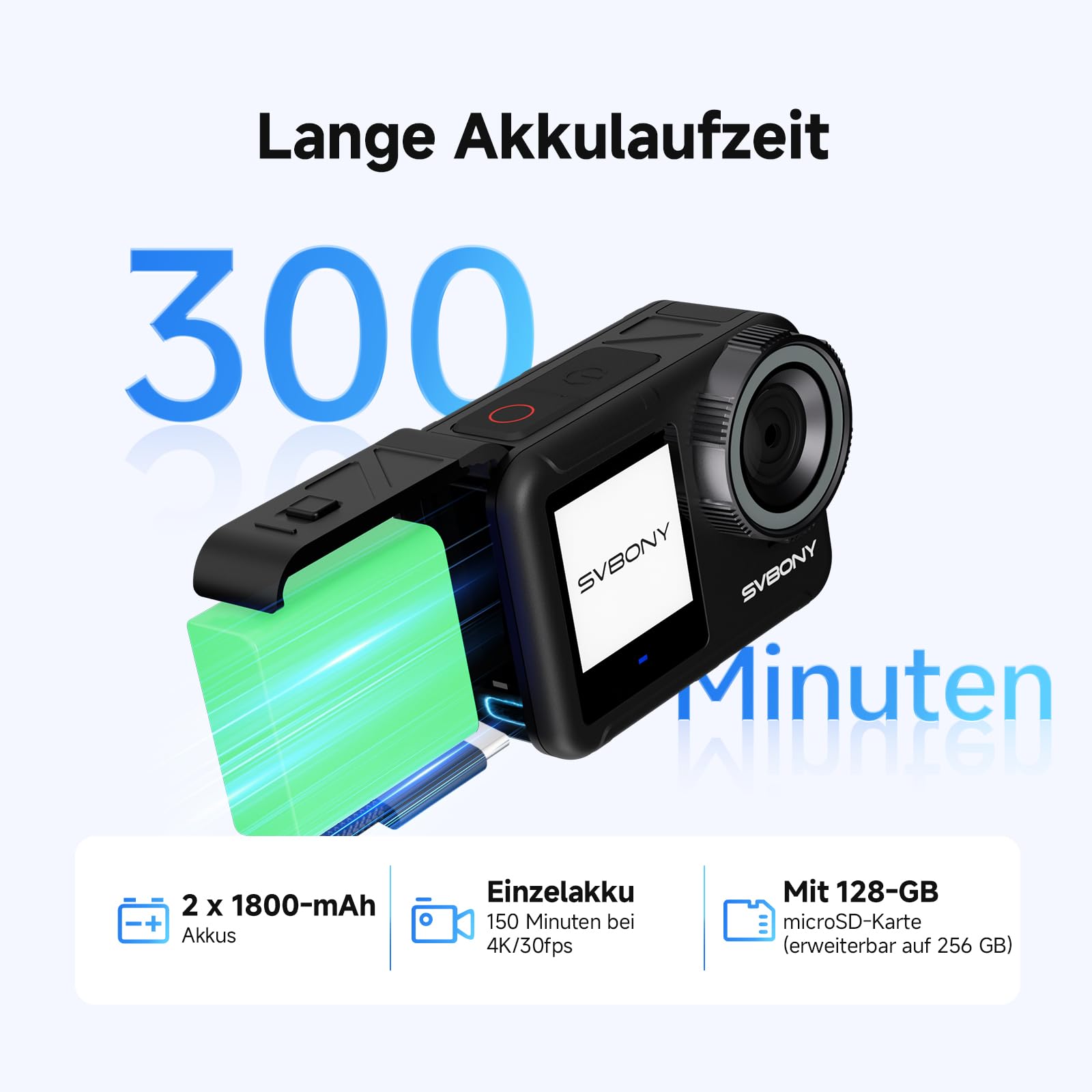 SVBONY SVGo3 4K Actioncam 128GB wasserdicht mit EIS