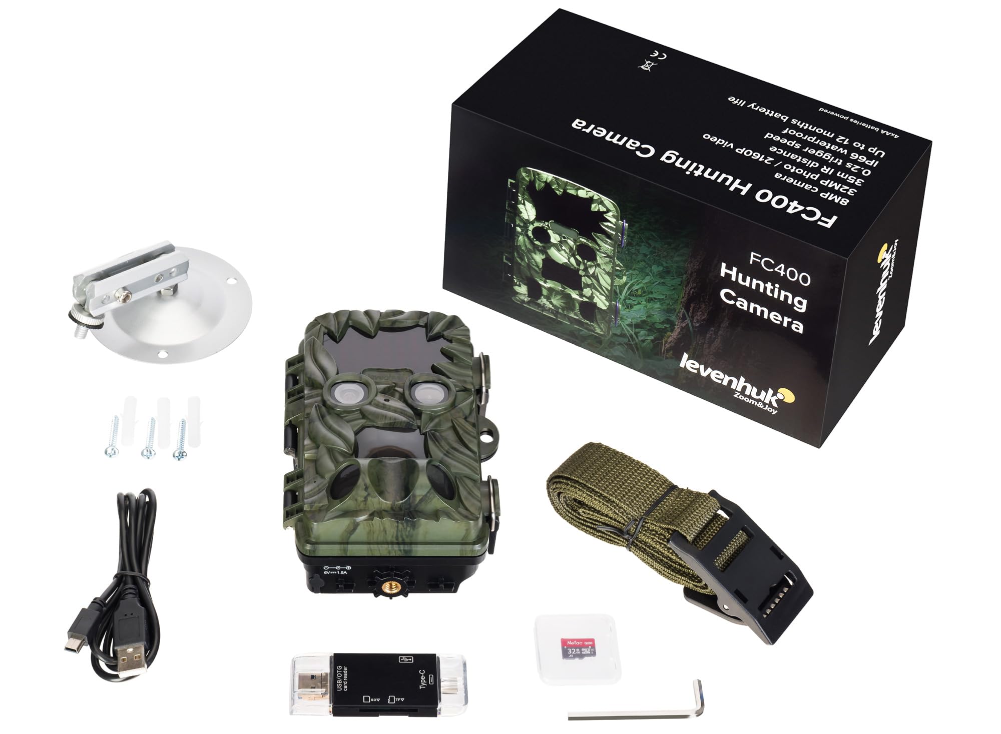 Levenhuk FC400 Wildkamera 2-in-1 8 MP 110° wasserdicht