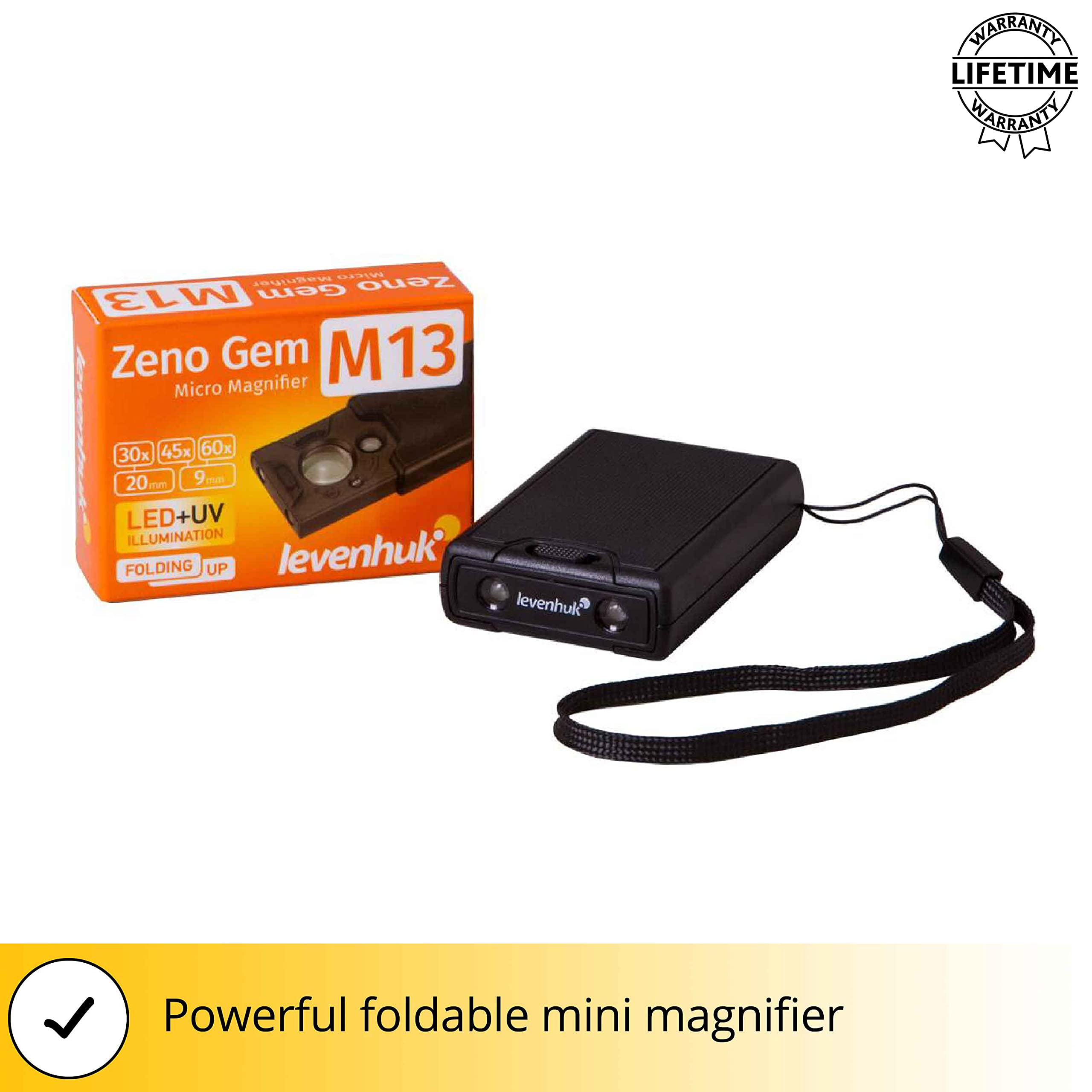 Levenhuk Zeno Gem M13 Taschenlupe LED UV Metall