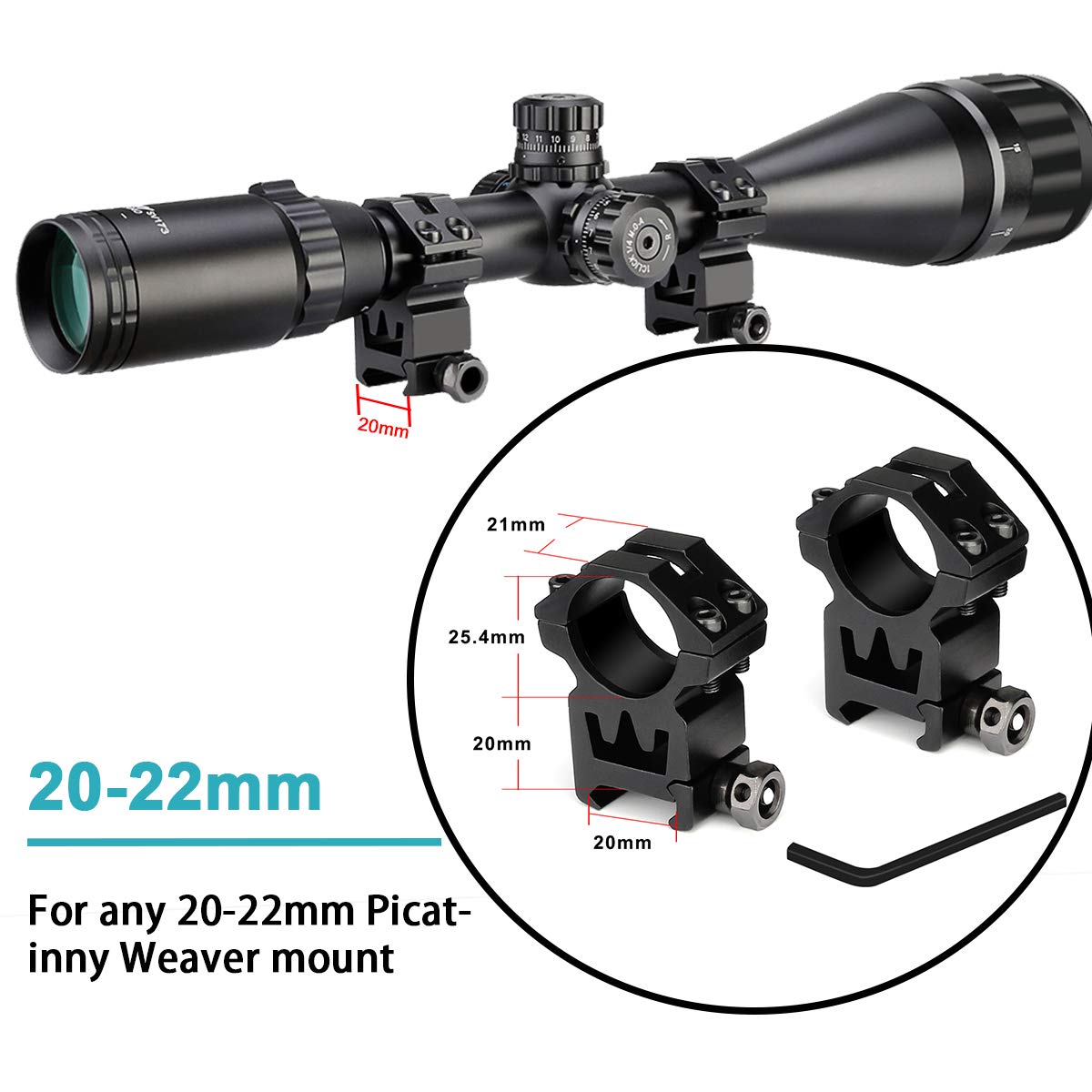 SVBONY SV173 Zielfernrohr 4-16x50 AO Mil-Dot beleuchtet