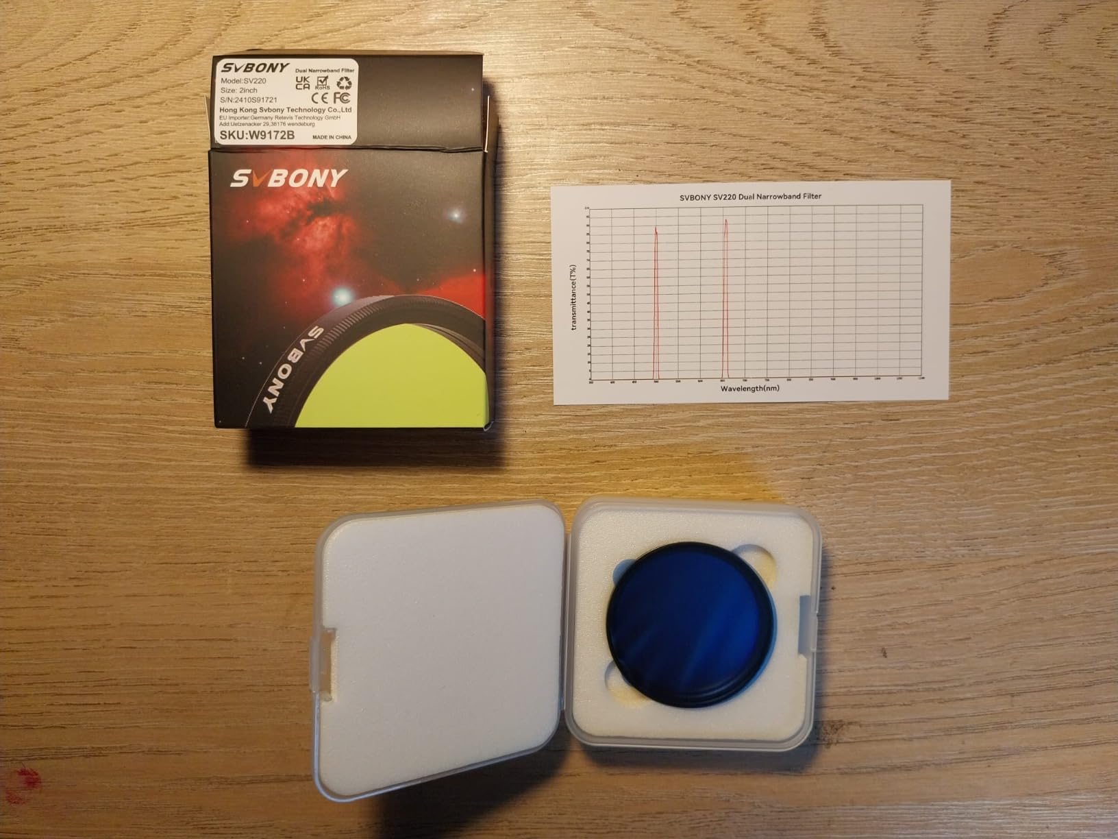 SVBONY SV220 Dual Filter 7nm 2" H-Alpha OIII