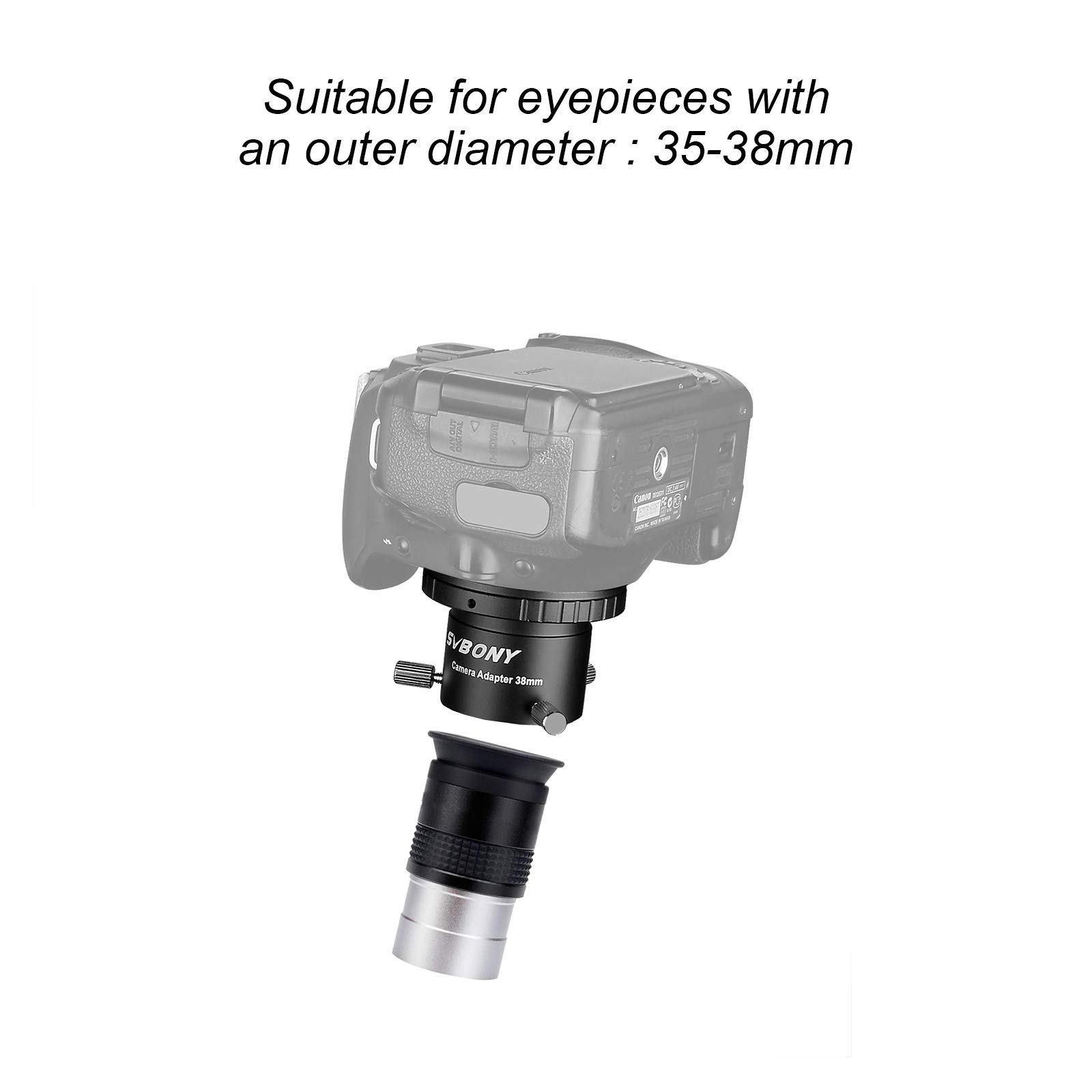 SVBONY SV186 Kamera Adapter 35-38mm für Nikon T-Ring