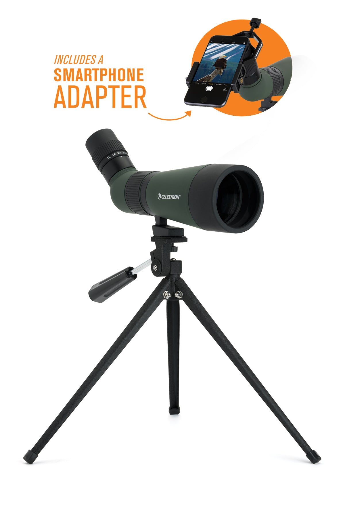 Celestron LandScout 12-36x60 Spektiv Set mit Stativ
