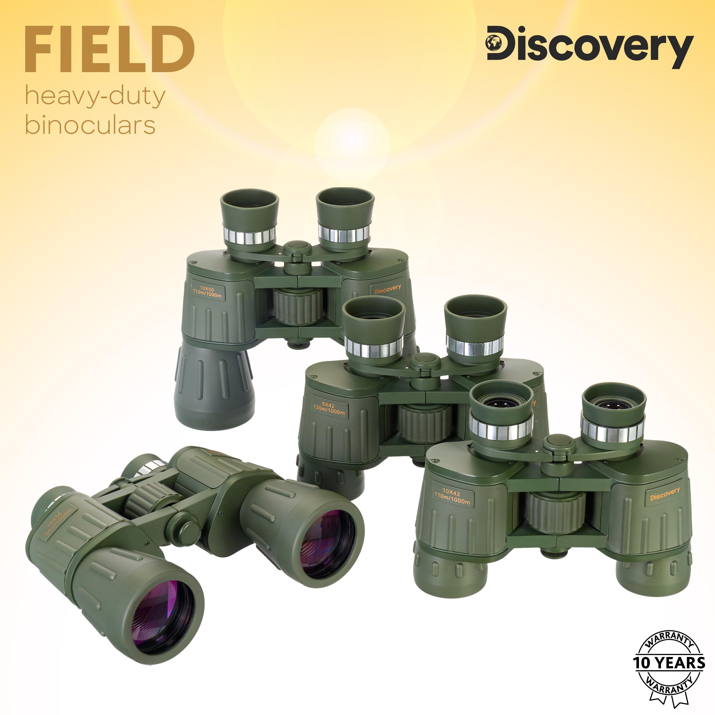 Levenhuk Discovery Field 10x50 Fernglas Outdoor BK-7