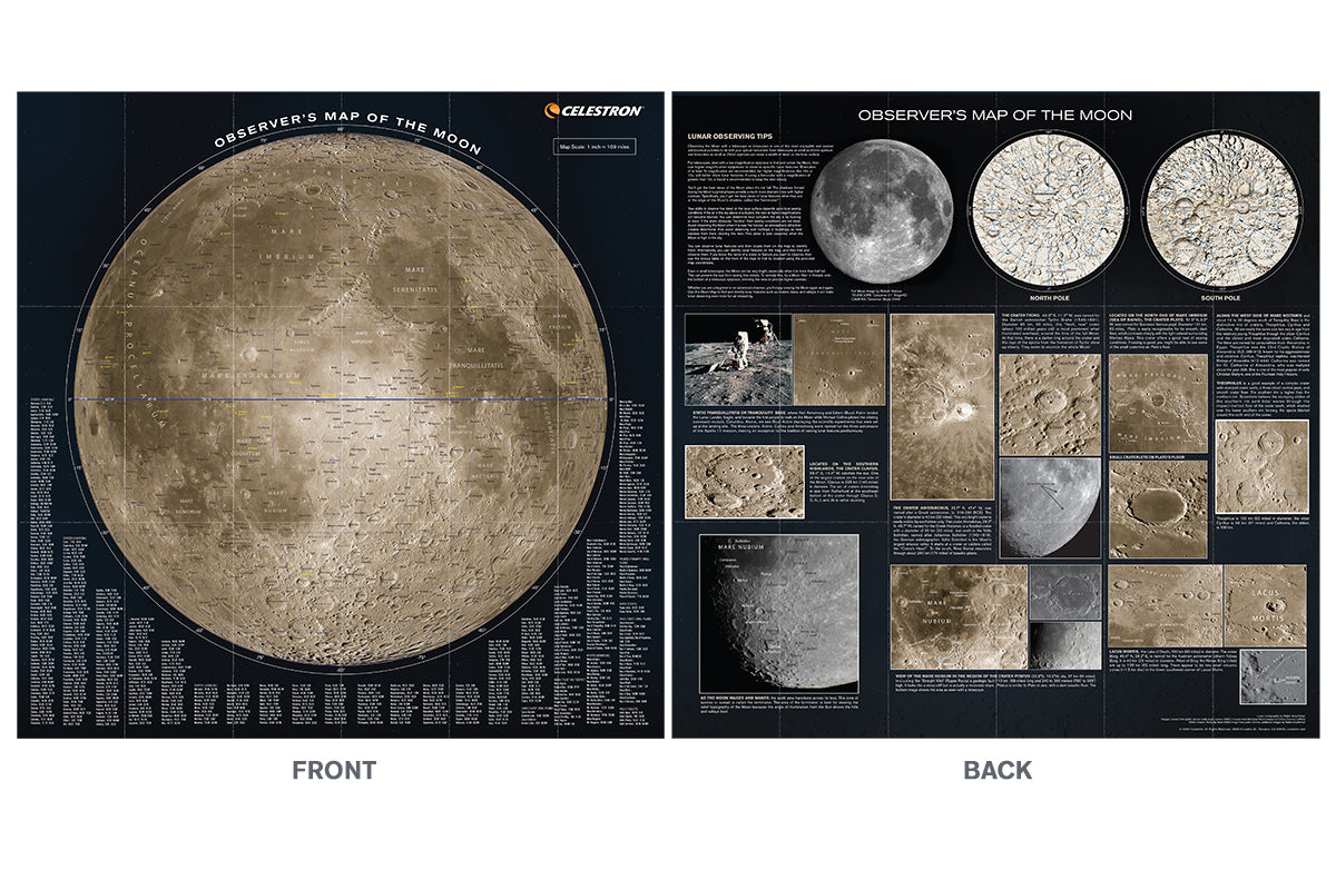 Celestron Observer's Map Mondkarte wasserfest faltbar