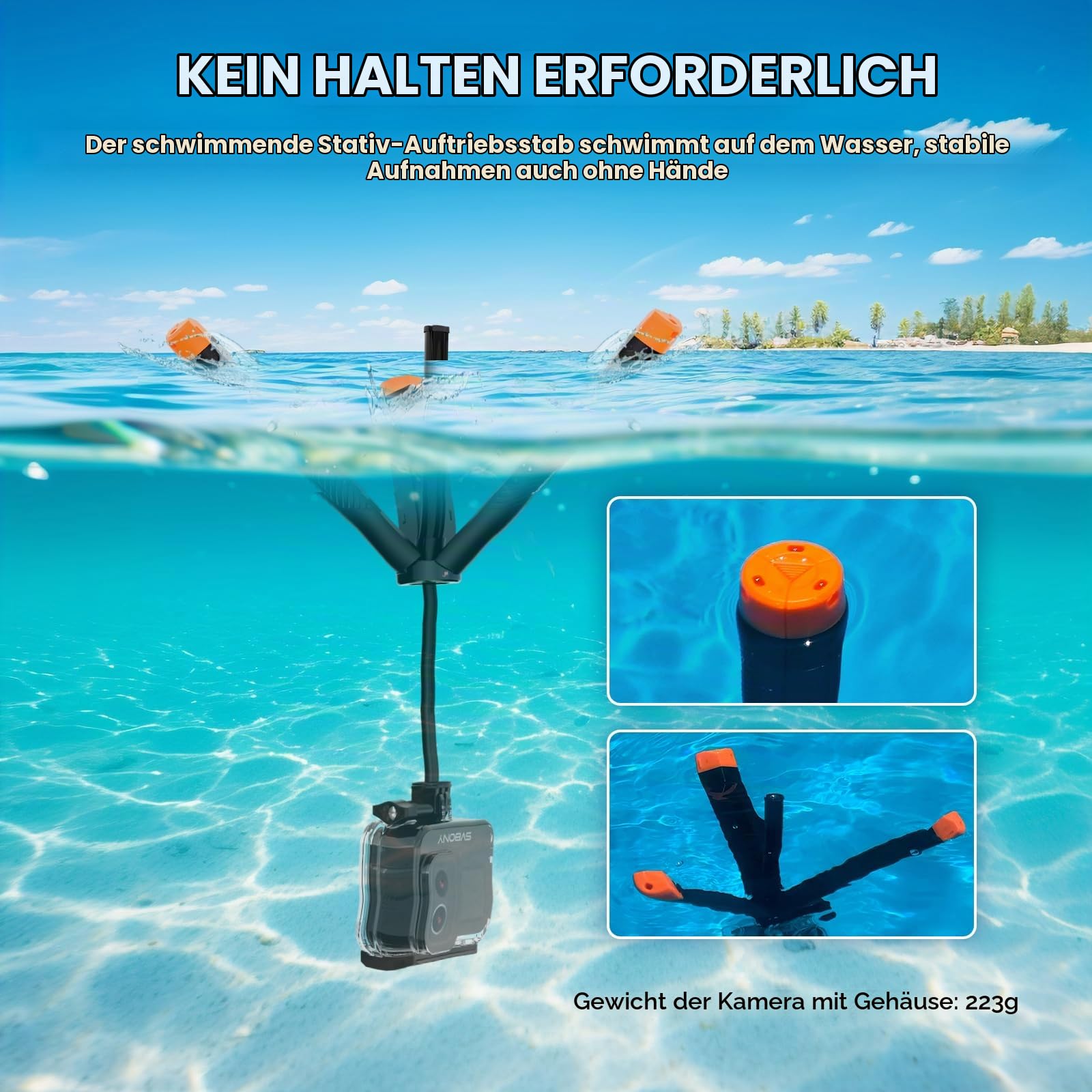 Svbony Selfie-Stick Wasserdicht 61cm Schwimm-Stativ