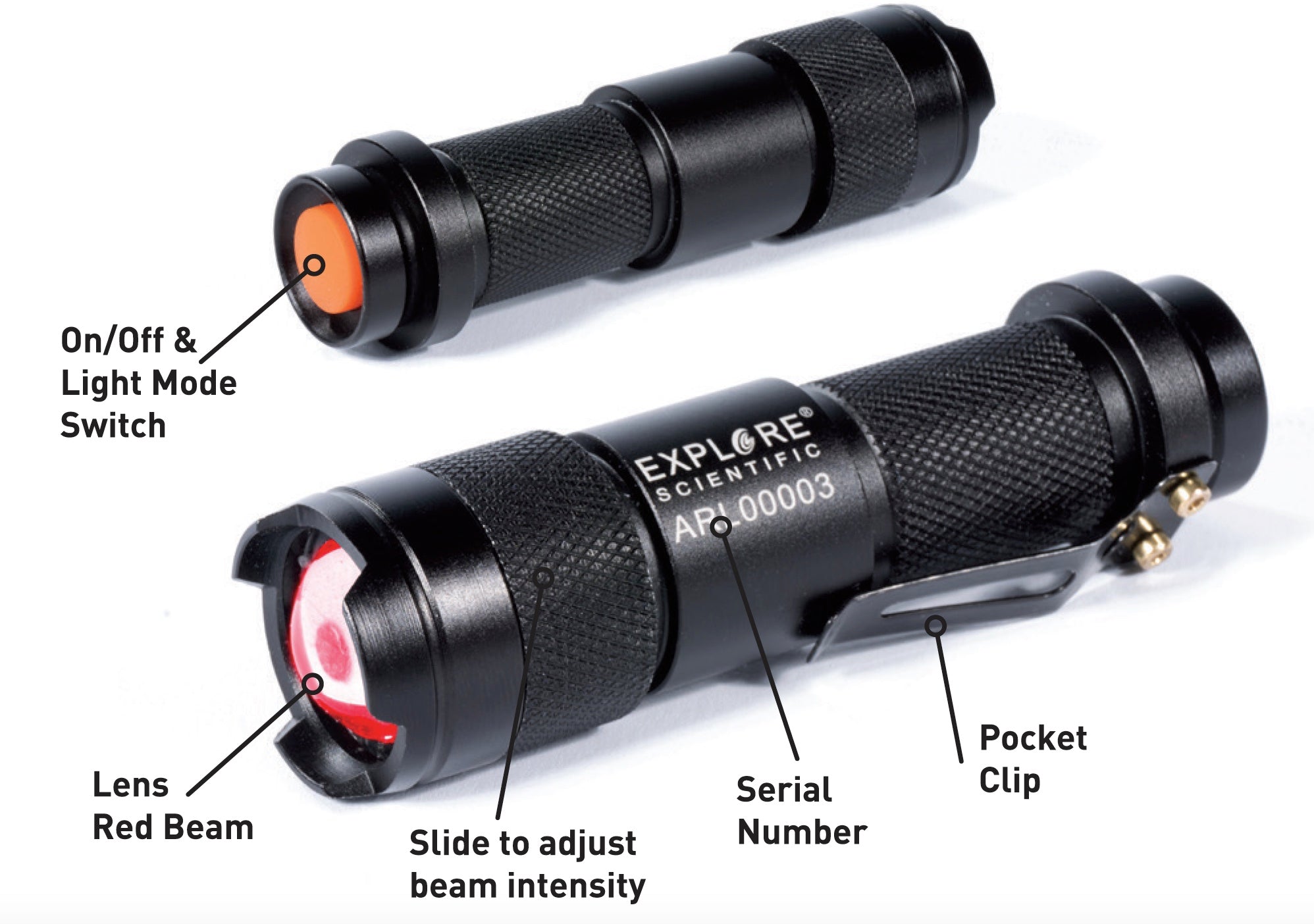 Explore Scientific Astro R-Lite Rotlicht-Taschenlampe ES-FL1001