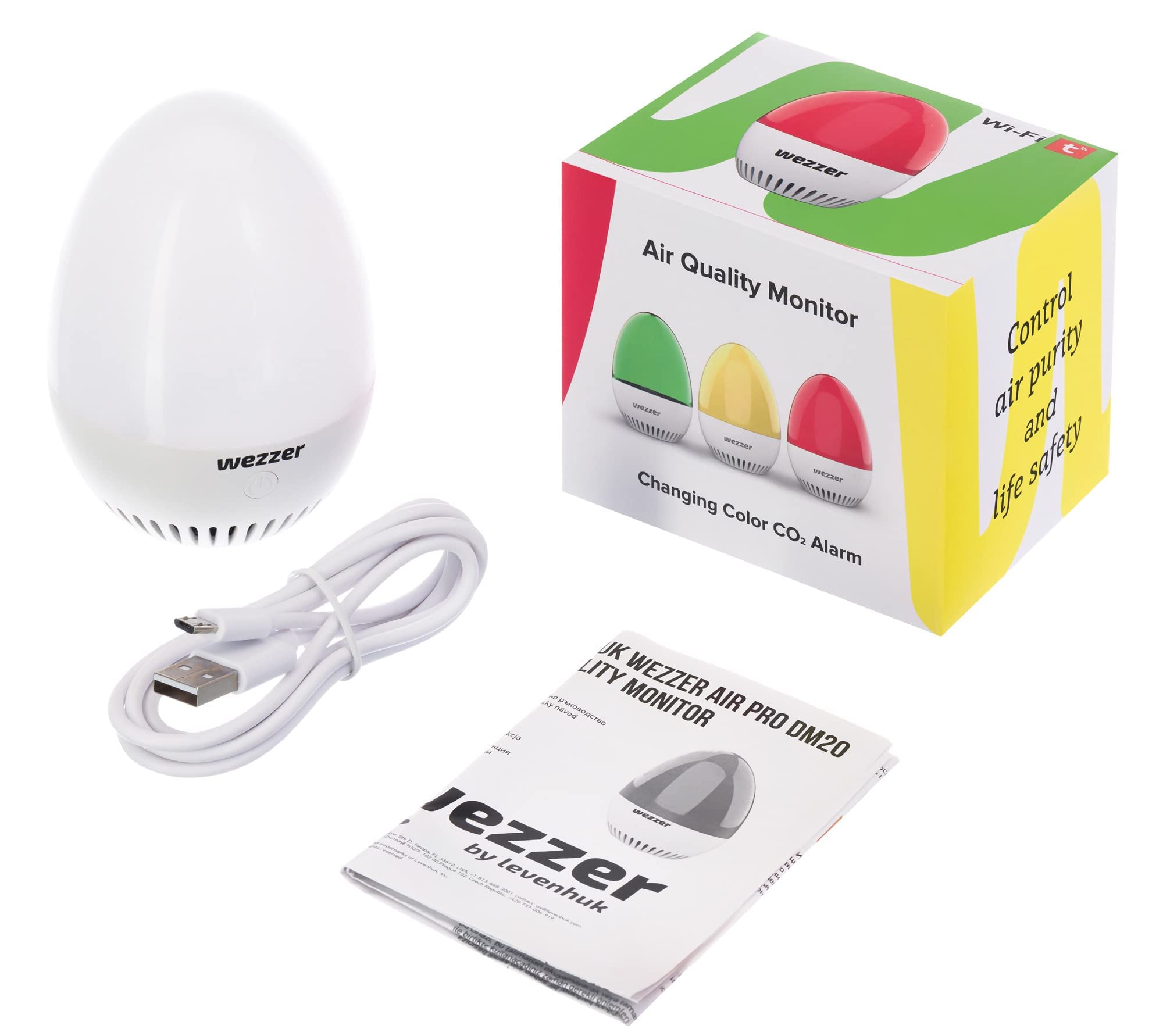 Levenhuk Wezzer Air PRO DM20 CO2-Messgerät Wi-Fi App
