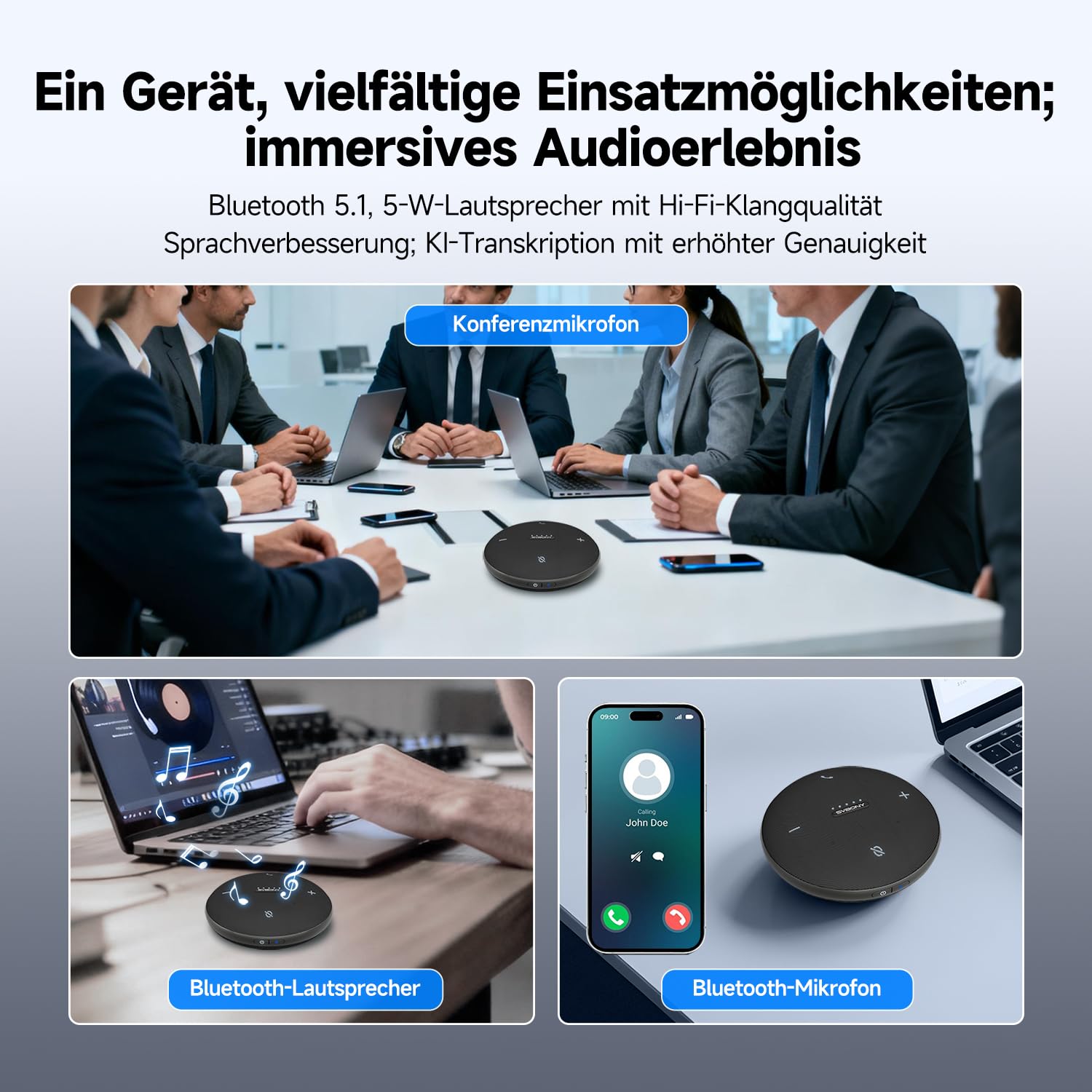 SVBONY SVHub Omni2 Konferenzlautsprecher 2 Mikrofone