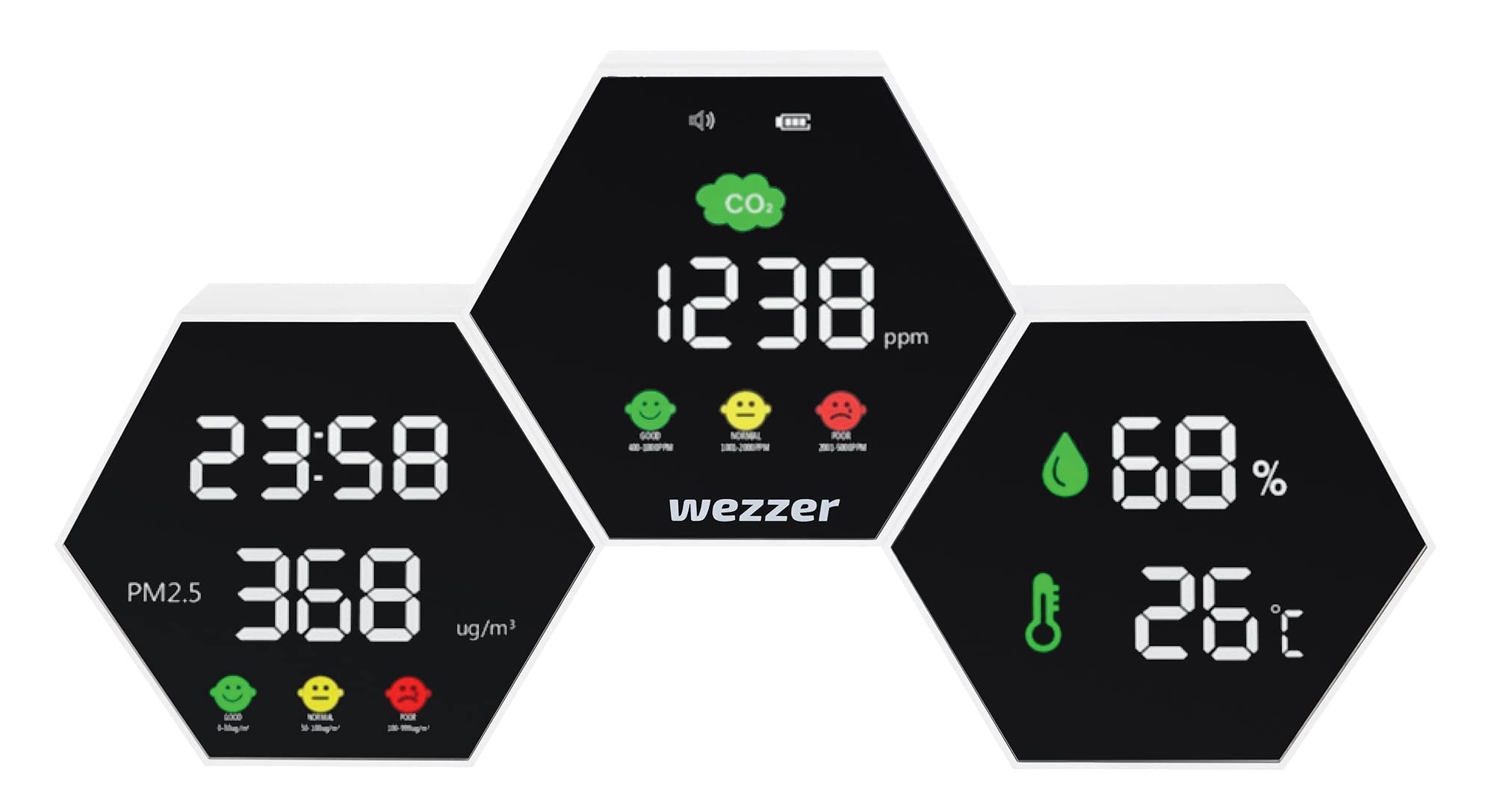 Levenhuk Wezzer Air PRO DM50 Luftqualitätsmonitor CO2 Feinstaub
