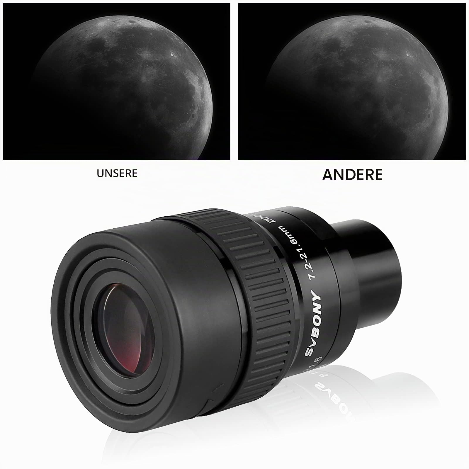SVBONY SV191 Okular Zoom 7,2-21,6mm 1,25 Zoll