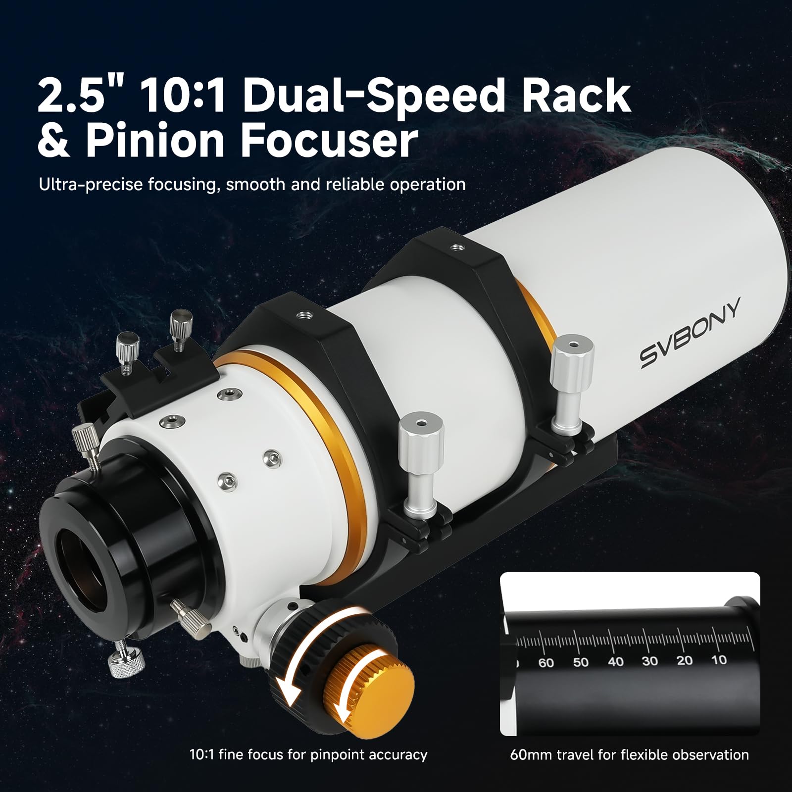 SVBONY SV530 80mm f/6 ED Refraktor-Teleskop Triplet
