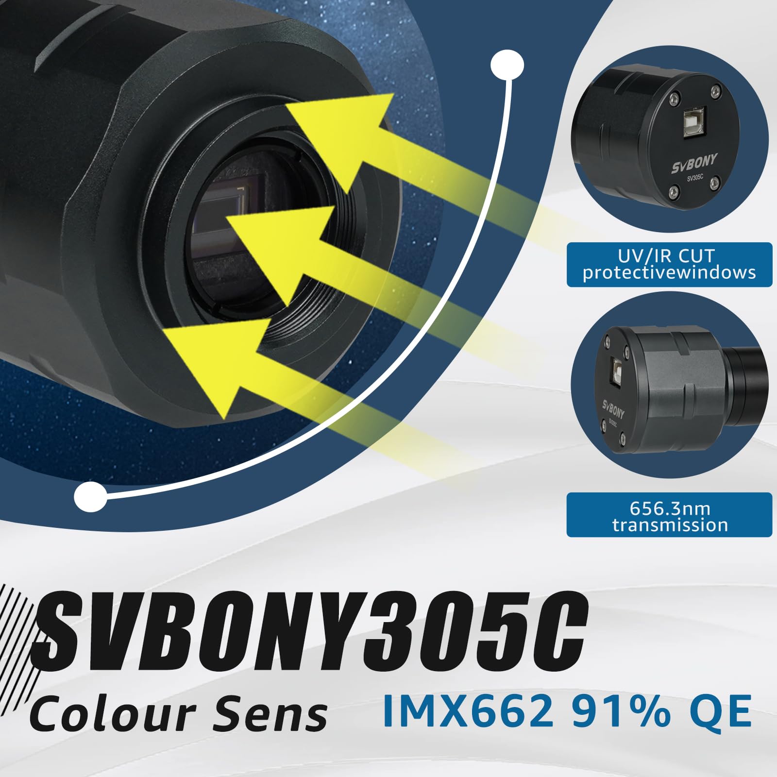SVBONY SV305C Teleskopkamera Planetenkamera IMX662