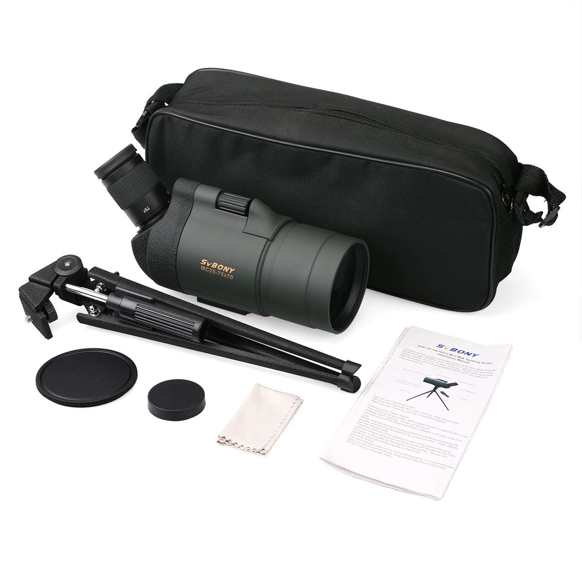 SVBONY SV41 Mak Spektiv 25-75x70 Zoom Wasserdicht mit Stativ