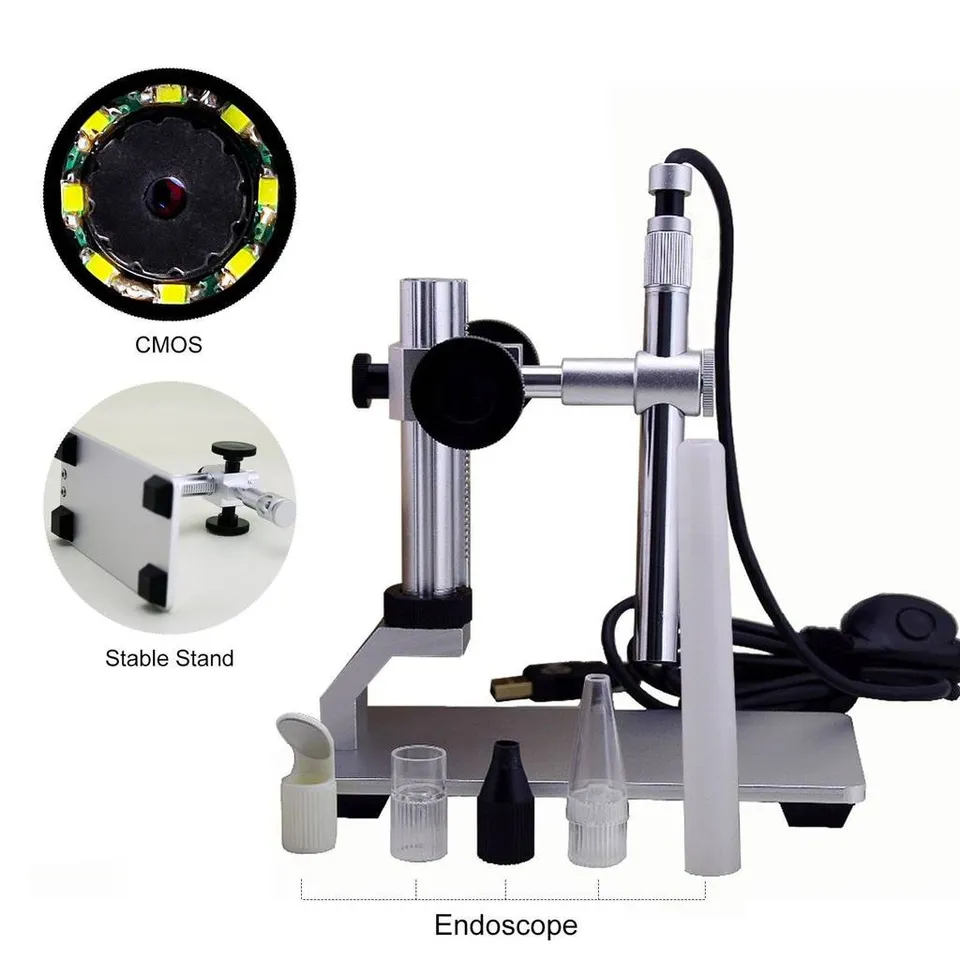 Andonstar V160 USB-Mikroskop 500x LED Metallstativ PC