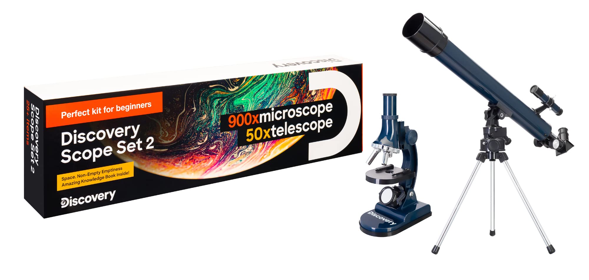Discovery Scope 2 Teleskop Mikroskop Set Italienisch 25 Teile