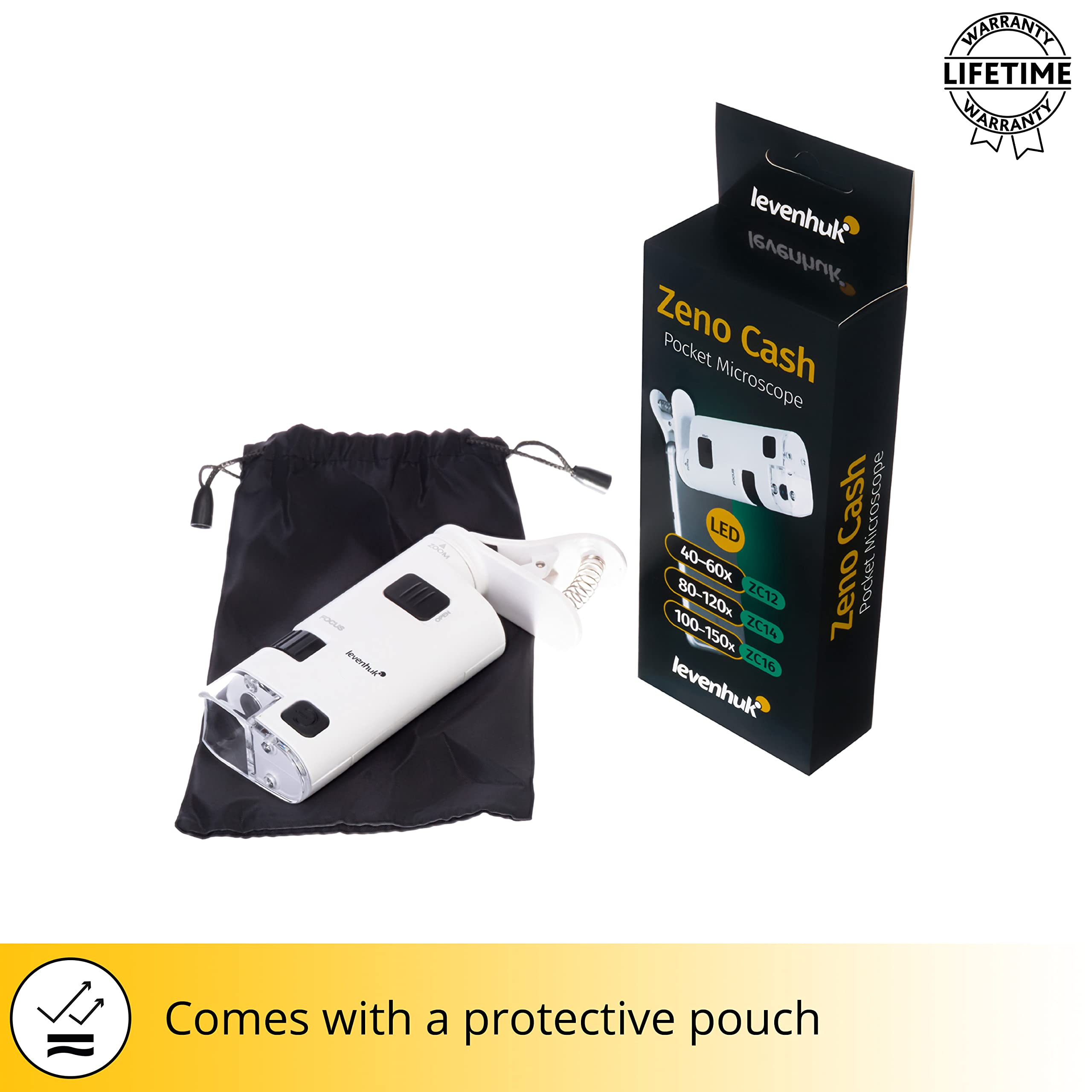 Levenhuk Zeno Cash ZC12 Taschenmikroskop 40-60x LED