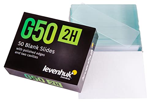 Levenhuk G50 2H Objektträger Hohlschliff 50 Stück Labor Glas