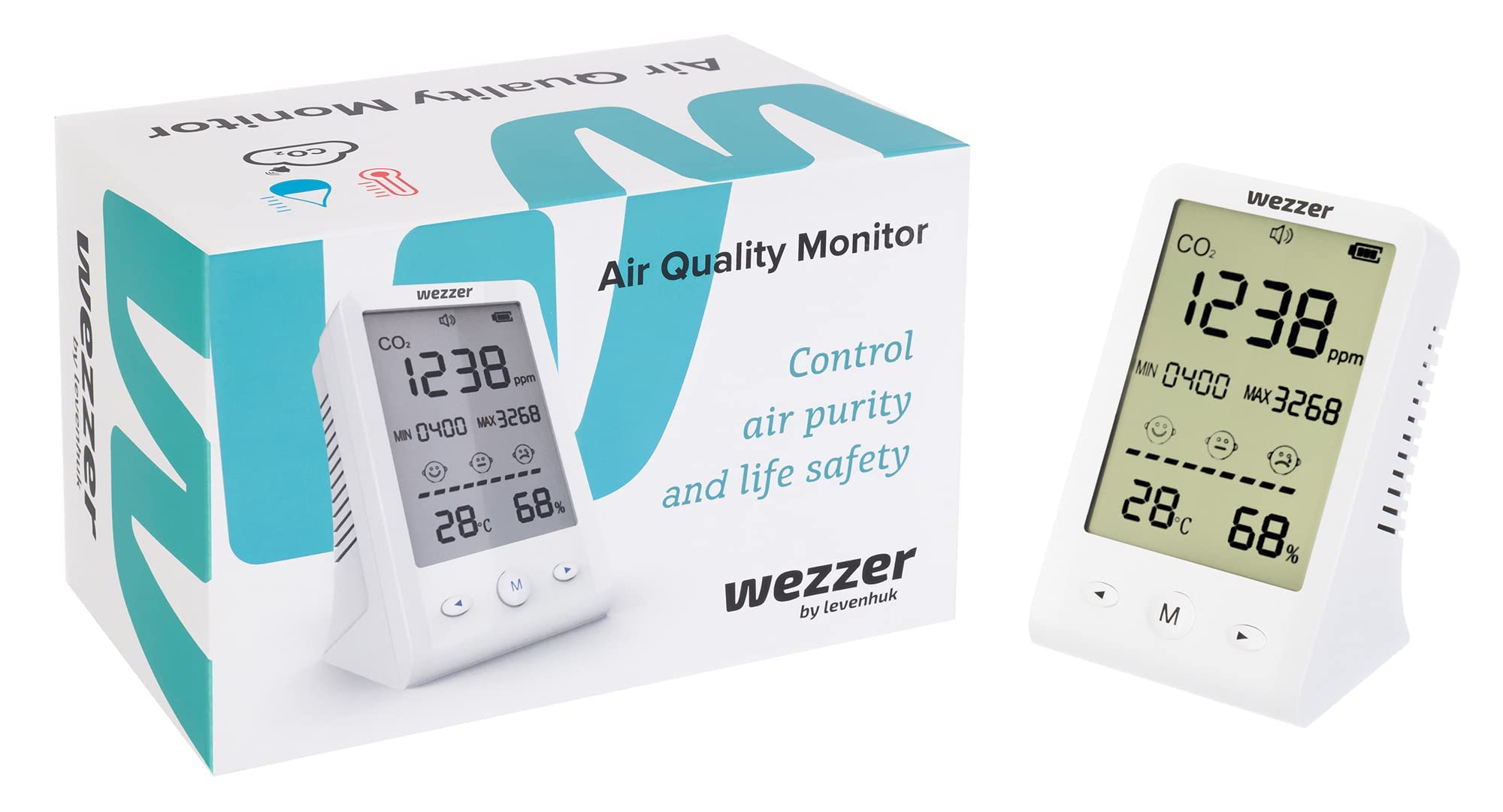 Levenhuk Wezzer Air MC10 CO2-Messgerät Thermometer Hygrometer