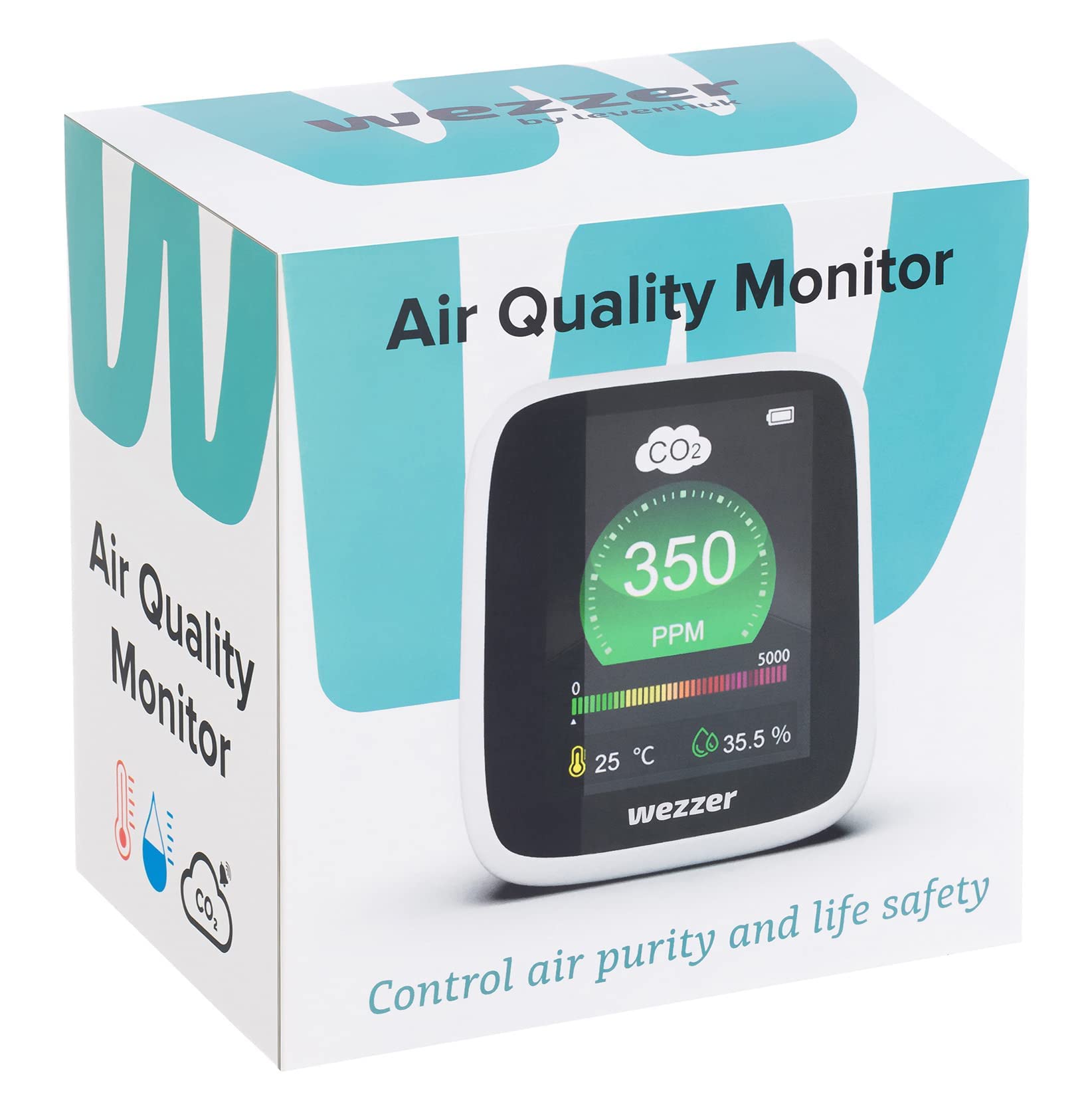 Levenhuk Wezzer Air MC20 CO2-Detektor Farbdisplay Akku