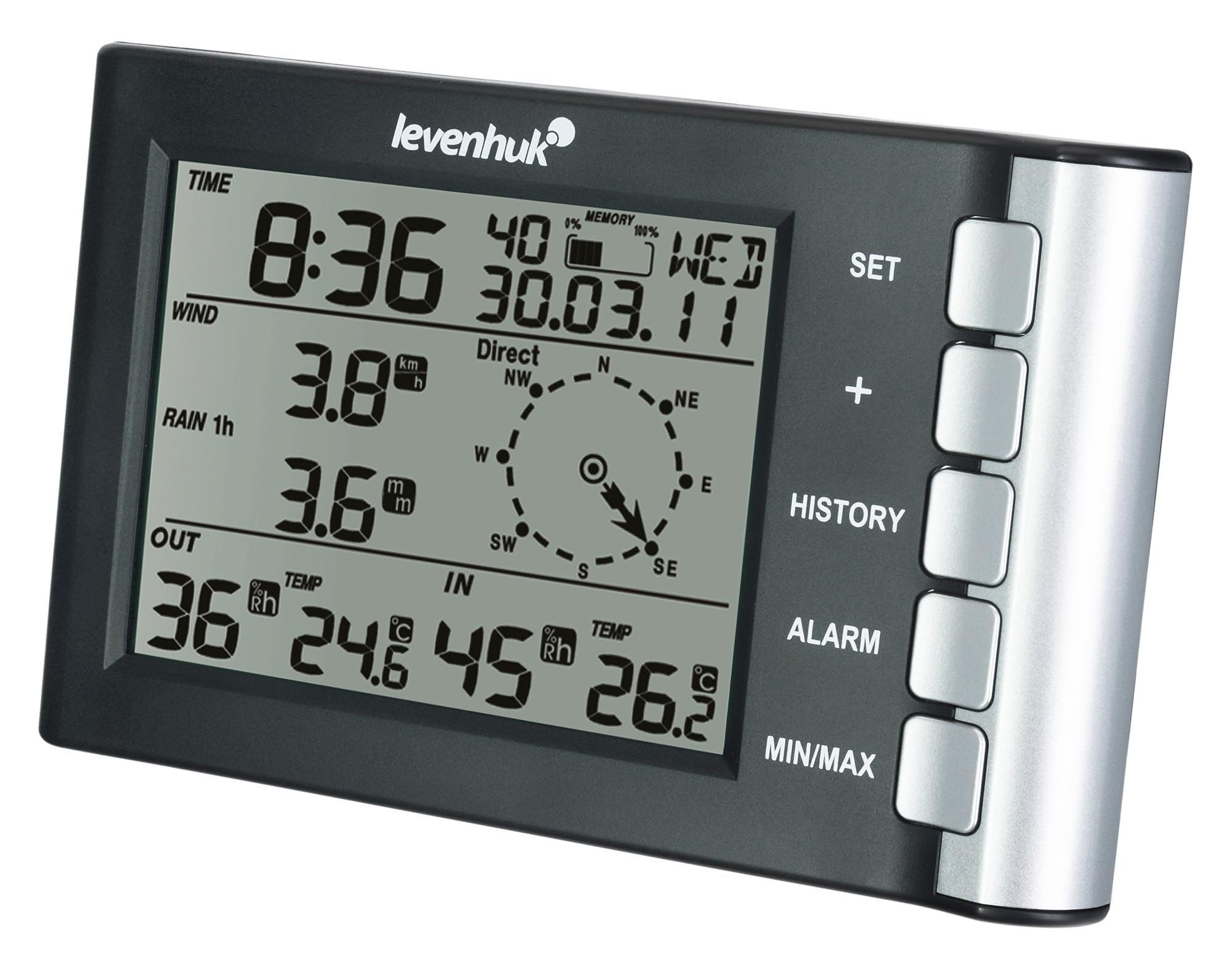 Levenhuk Wezzer PRO LP240 Wetterstation 8-in-1 mit Sensor