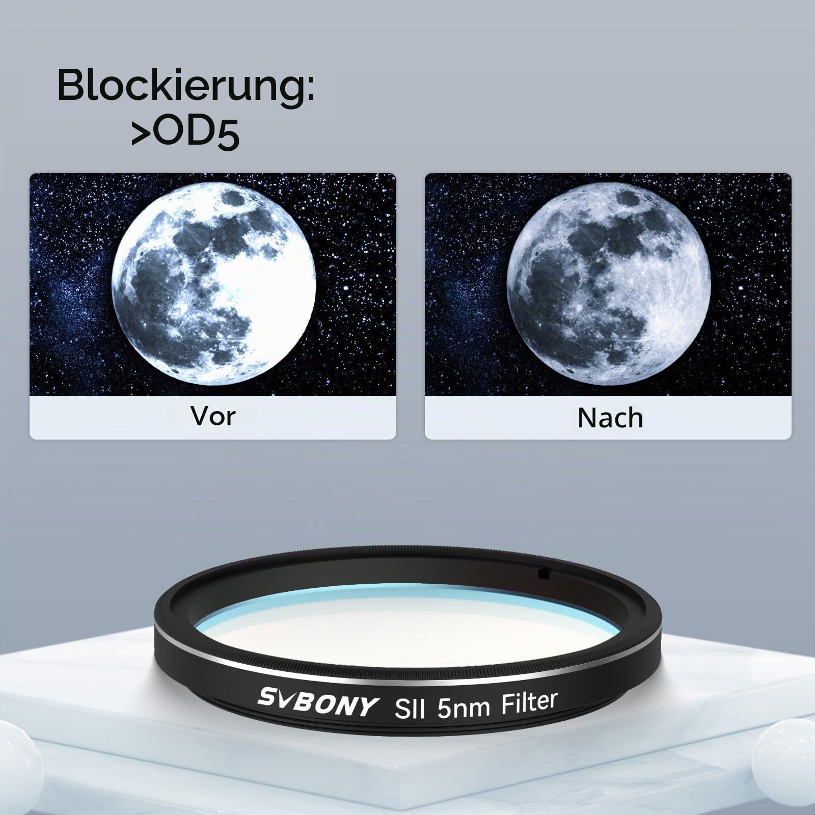 SVBONY SV227 SII 5nm Filter 2" Deep Sky Astrofotografie