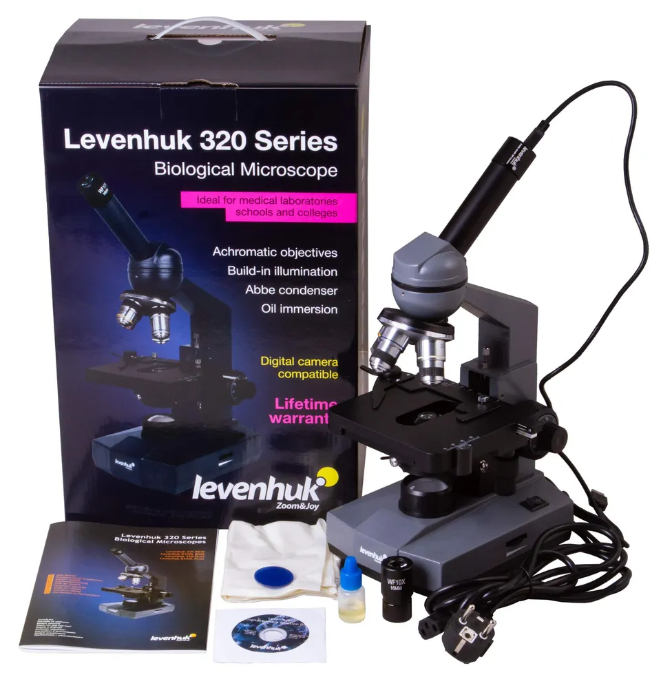 Levenhuk D320L Base Digitalmikroskop 40-1000x 3MP Halogen