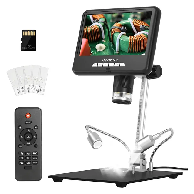 Andonstar AD207S Pro Digitalmikroskop 7 Zoll HDMI Münzen Löten