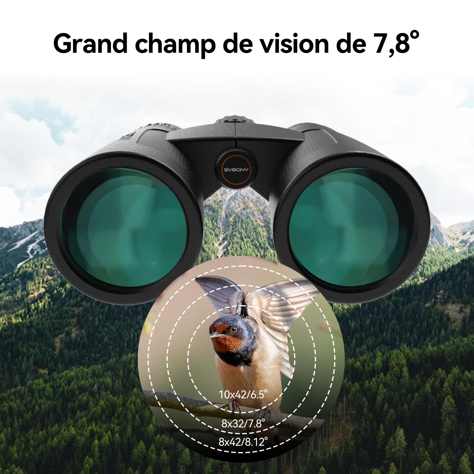 SVBONY SV202 8x32 Fernglas ED-Glas wasserdicht 8x32mm