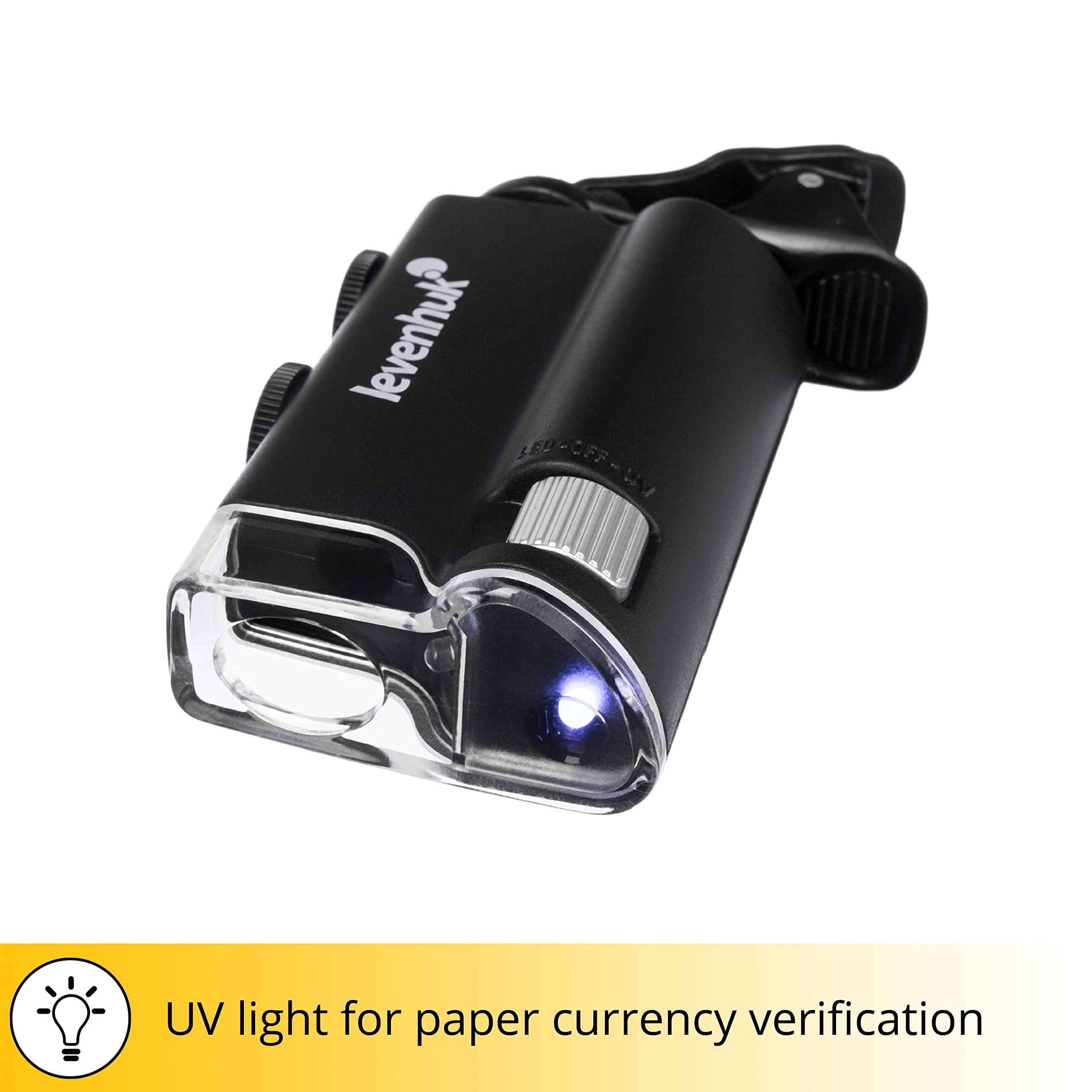 Levenhuk Zeno Cash ZC10 Taschenmikroskop 60-100x UV-Licht