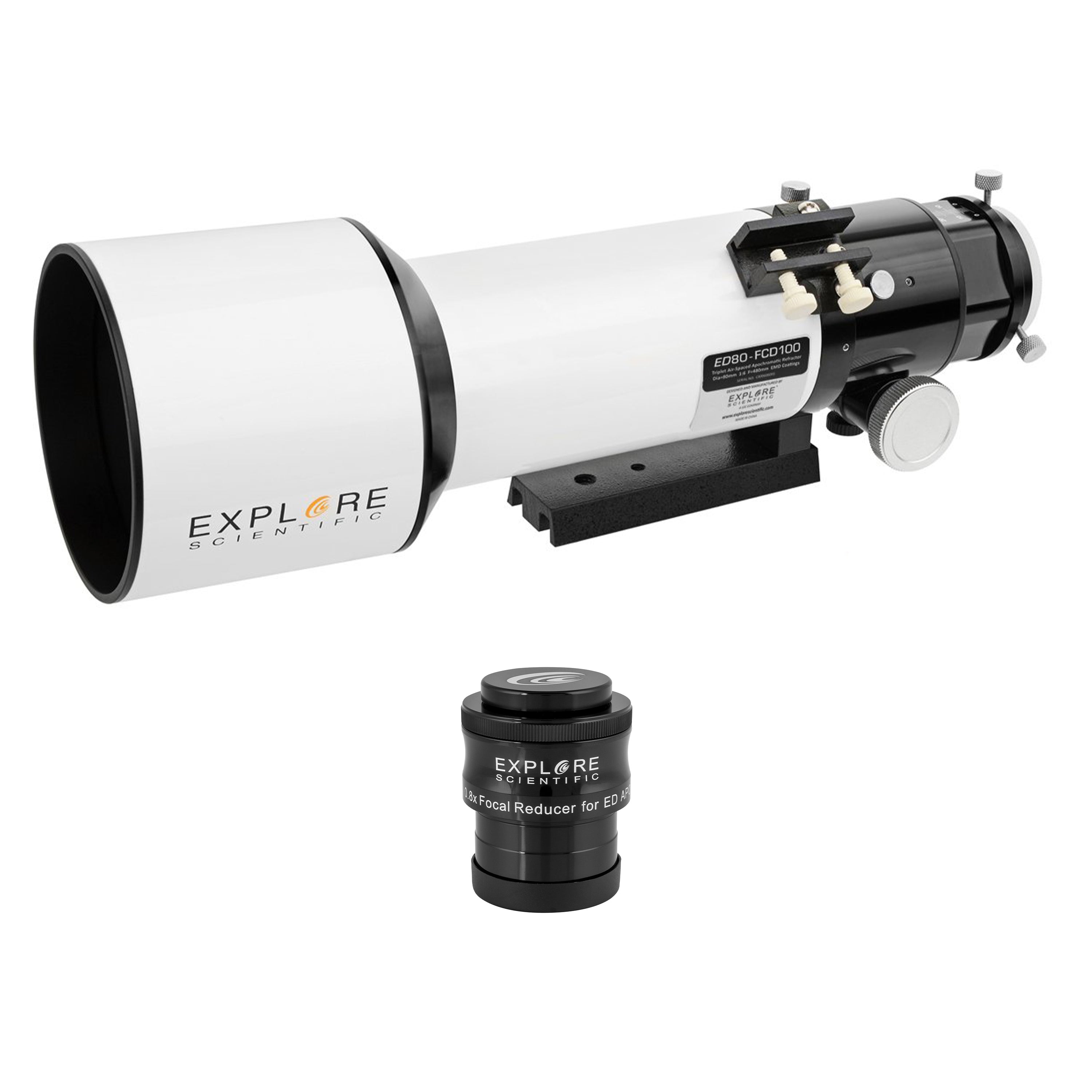Explore Scientific ED80 FCD100 Triplet Refraktor Teleskop mit 0,8x Reducer