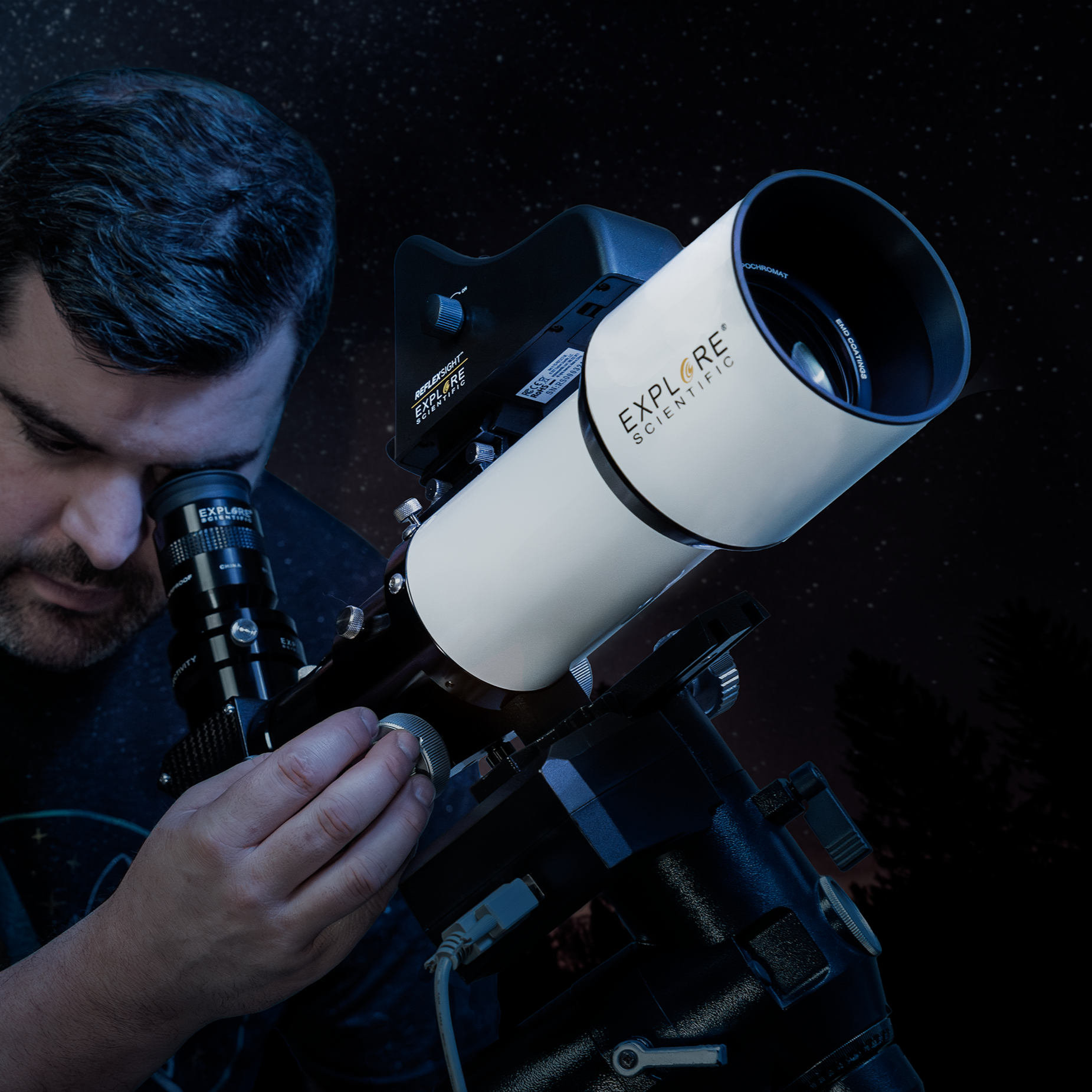 Explore Scientific ED80 APO Refraktor Teleskop 80mm Set mit Montierung