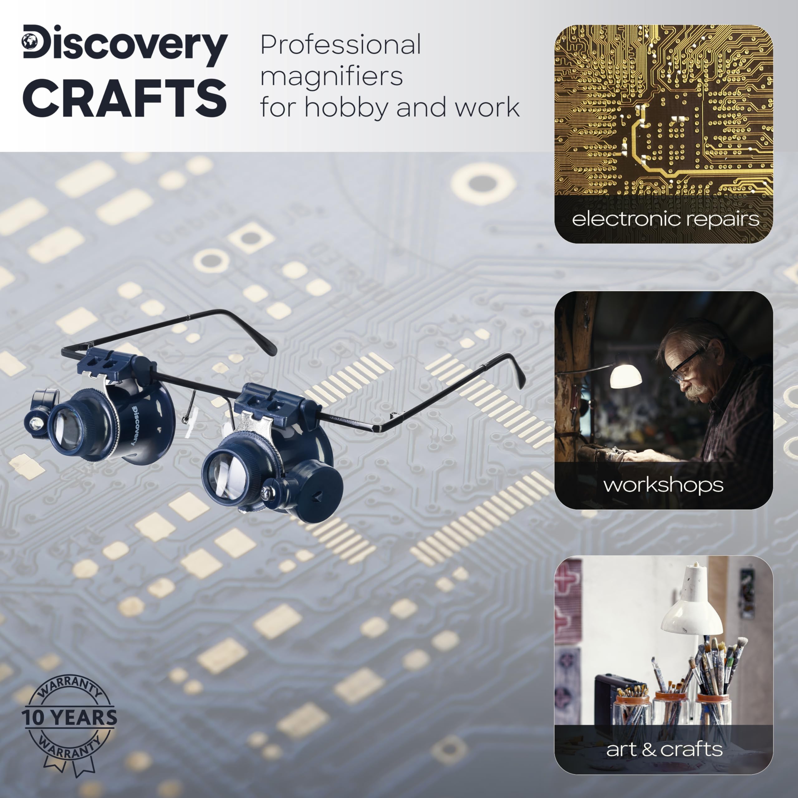 Discovery Crafts DGL 30 Lupenbrille LED 20x