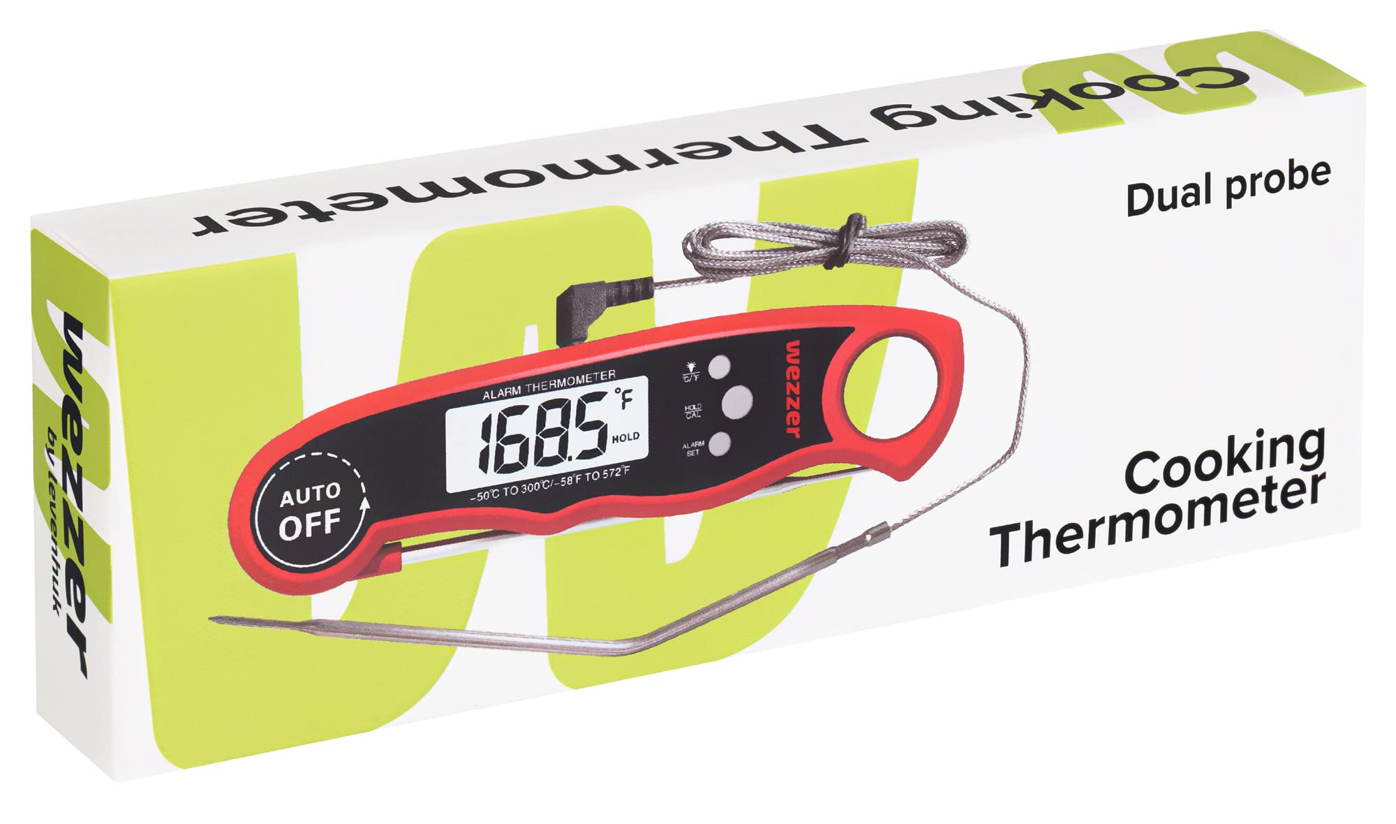 Levenhuk Wezzer Cook MT50 Grillthermometer 2 Sensoren Magnet