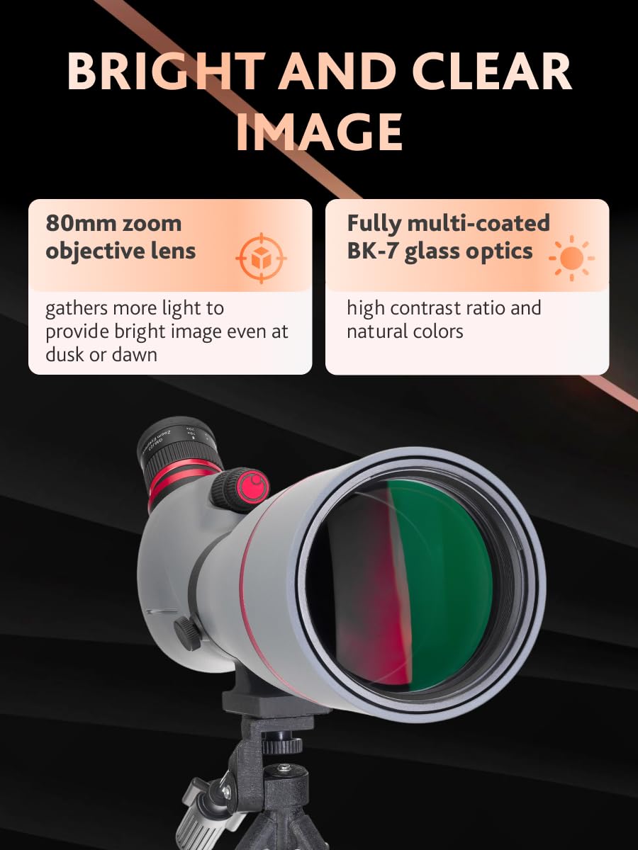 Levenhuk Blaze Plus 80 Spektiv 20-60x mit Stativ BK-7 Zoom