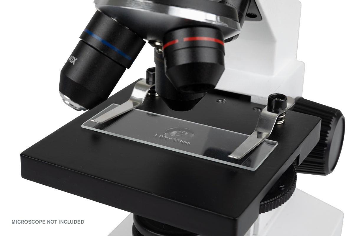 Celestron Labs Kalibrier-Objektträger Mikroskop 1mm/100