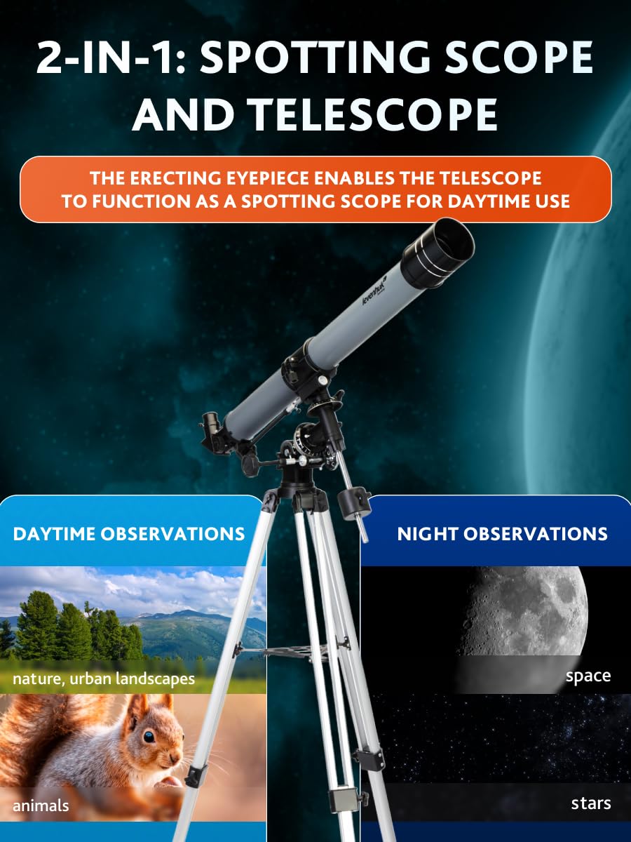 Levenhuk Blitz 70 Plus Teleskop 70/900 mm EQ-Montierung