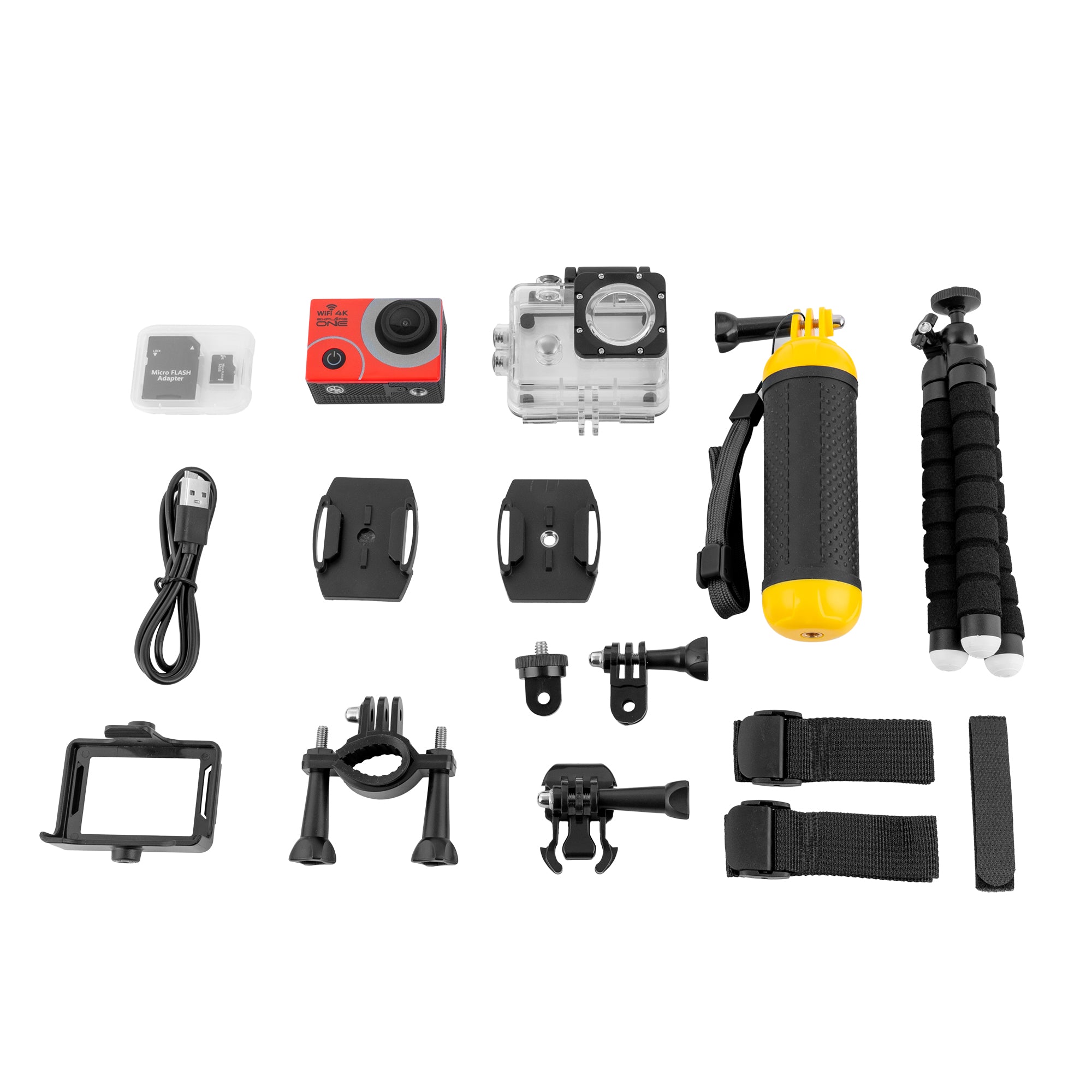 ExploreOne 4K Actioncam WiFi wasserdicht mit Zubehör