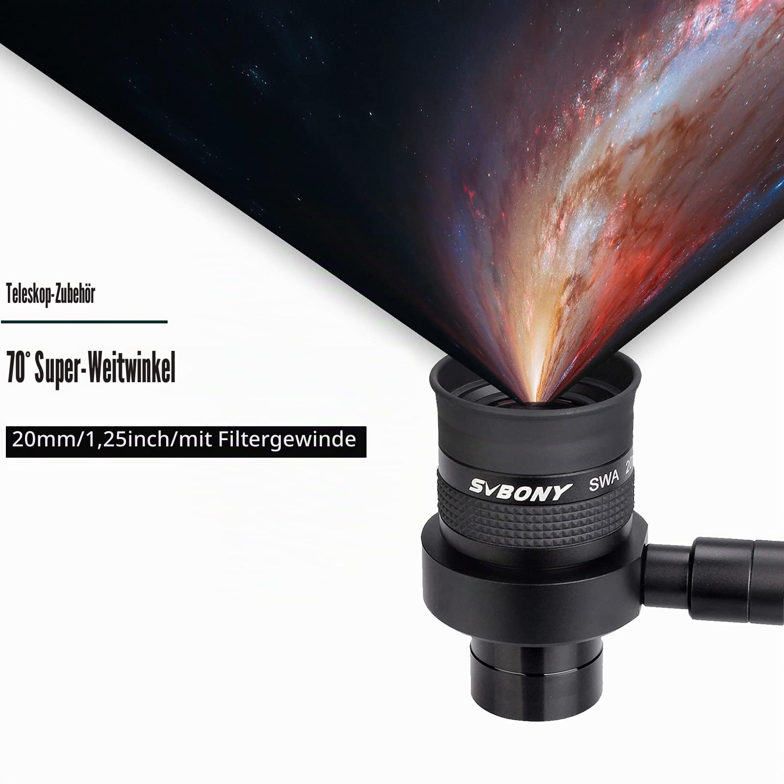 SVBONY SV152 Okular 1,25" 20mm Fadenkreuz 70° beleuchtet
