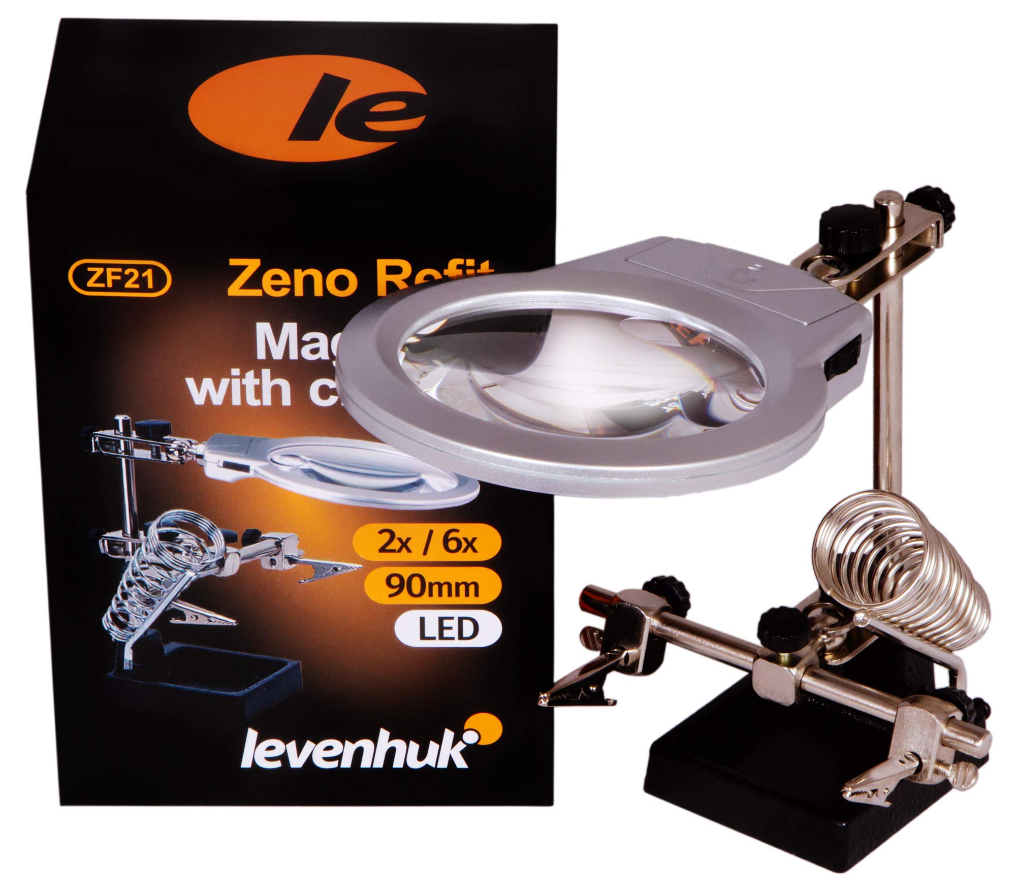 Levenhuk Zeno Refit ZF13 Tischlupe LED 2x 6x