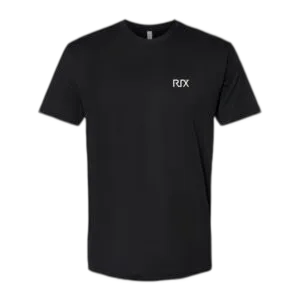 RIX Logo T-Shirt Baumwolle 4.3 oz schwarzes Fan-Shirt