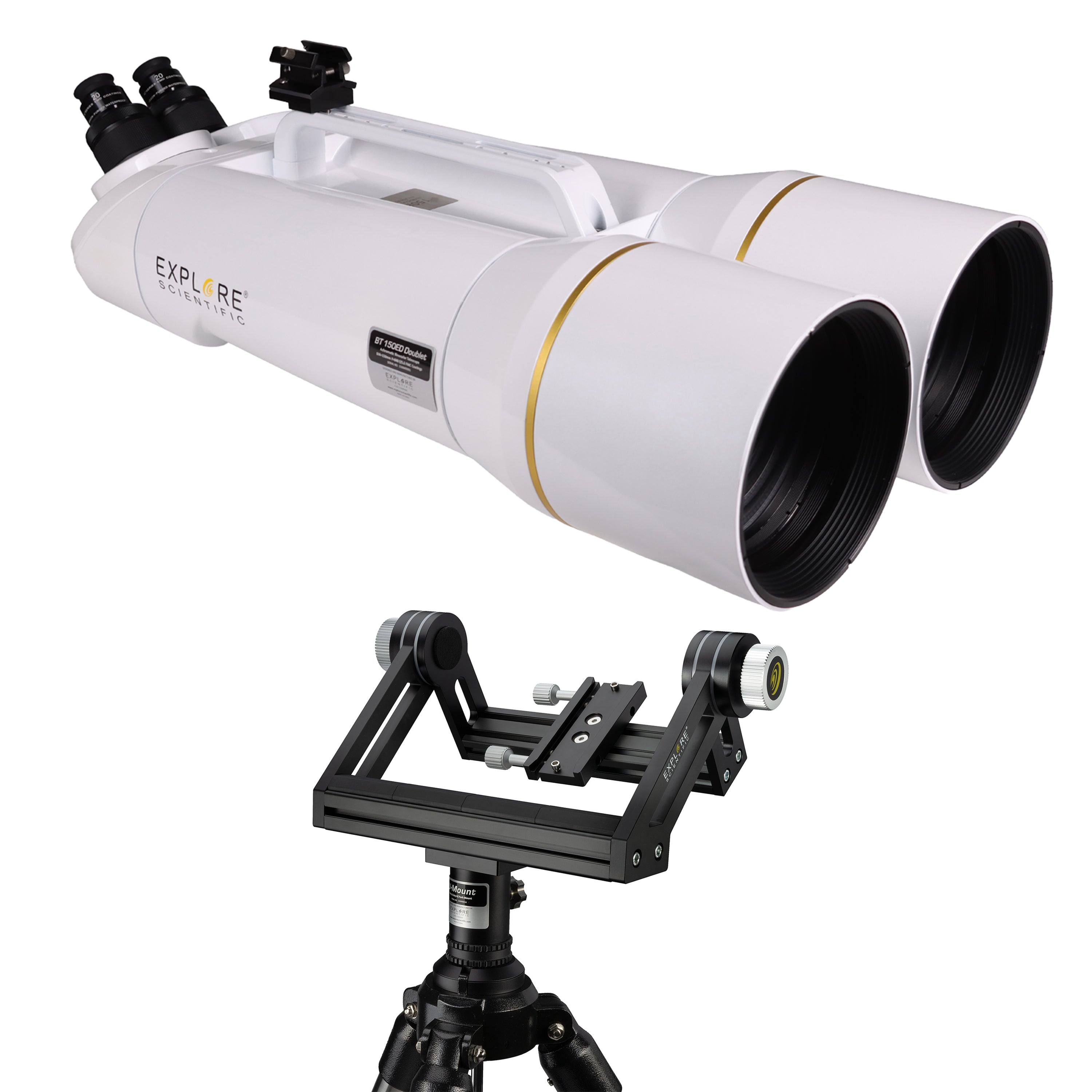 Explore Scientific BT 150mm ED Riesenfernglas U-Mount Stativ Set