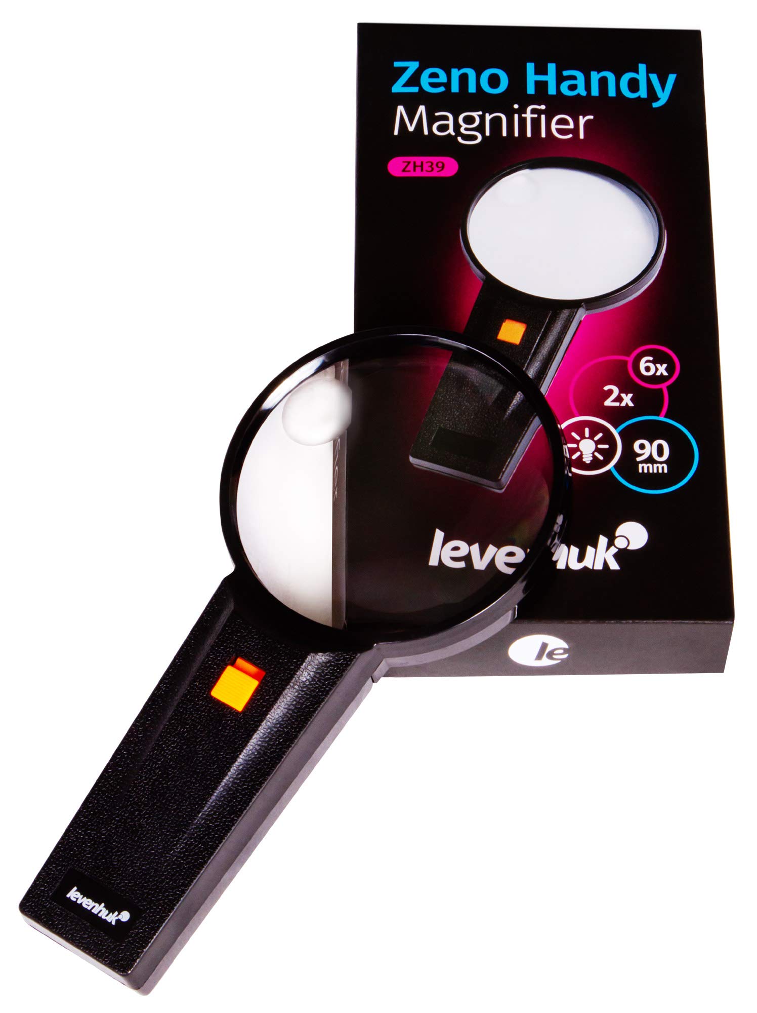 Levenhuk Zeno Handy ZH39 Handlupe LED 2x 6x 90 mm
